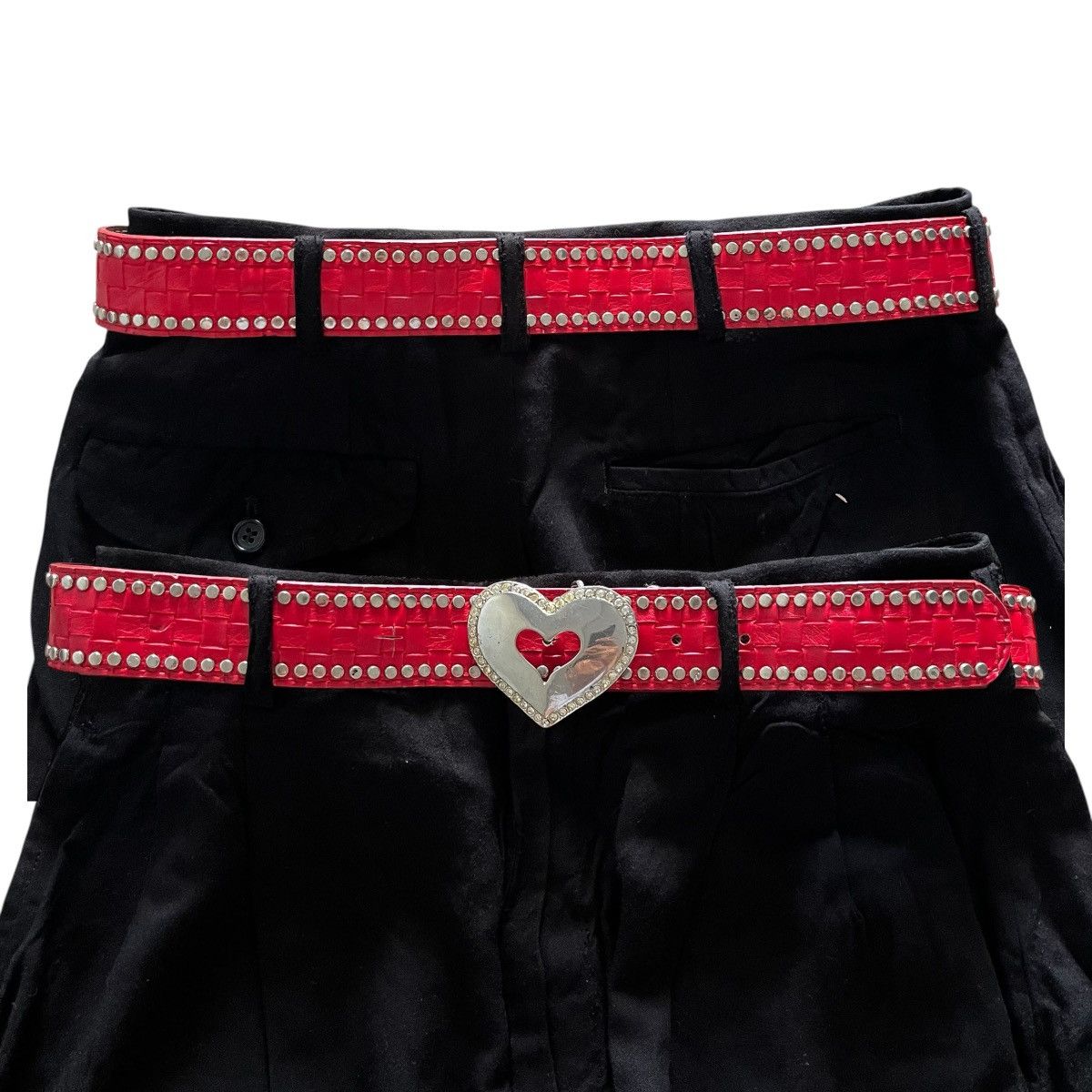 Hysteric Glamour × Japanese Brand Japanese Cute Love Buckle Studd Belt Size 30 - 1 Thumbnail