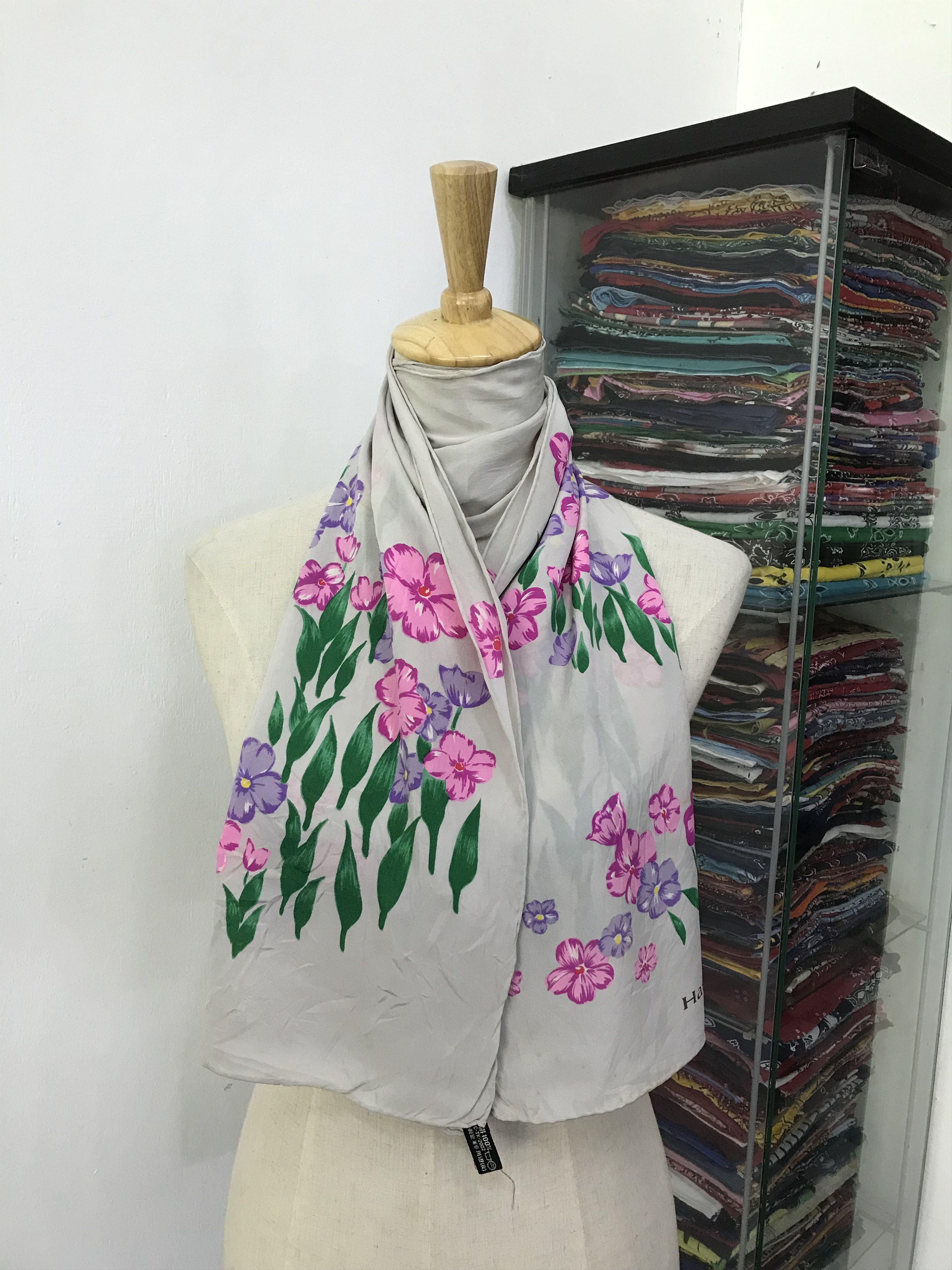 Hanae Mori Vintage Hanae Mori Silk Scarf Size ONE SIZE - 1 Thumbnail