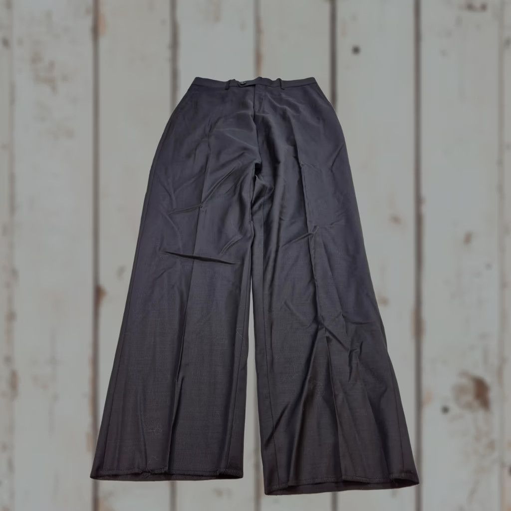 Vintage Montefino Dress Pants Mens 32x34 Navy Wool Flat Front Straight Size US 32 / EU 48 - 1 Thumbnail