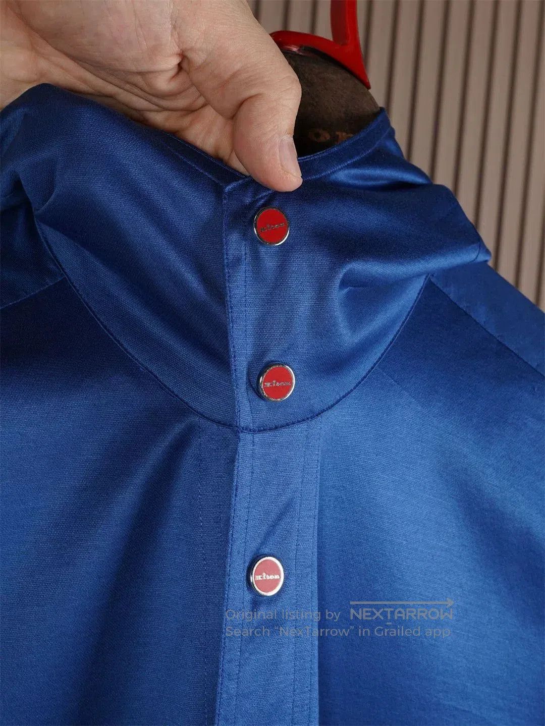 Kiton Kiton Blue Cotton Hooded Jacket. Size US S / EU 44-46 / 1 - 4 Thumbnail