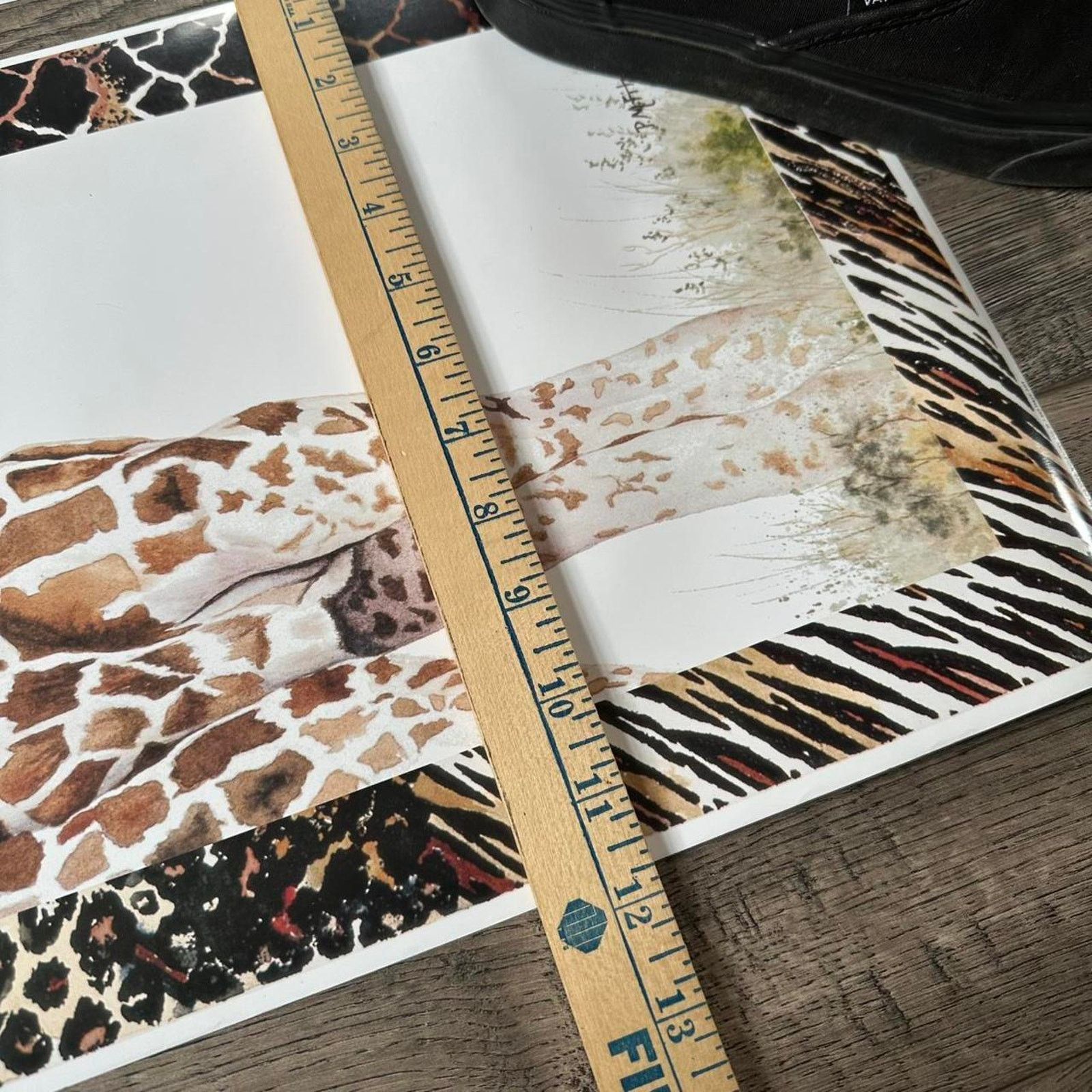 Vintage Vintage Giraffe Zebra Animal Wildlife Safari Nature Poster Size ONE SIZE - 7 Thumbnail