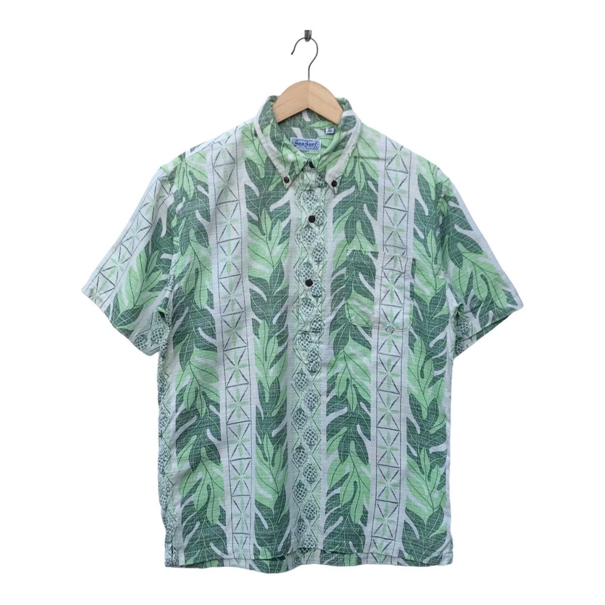 Vintage Sun Surf Half Button Toyo Enterprise Hawaiian Shirt