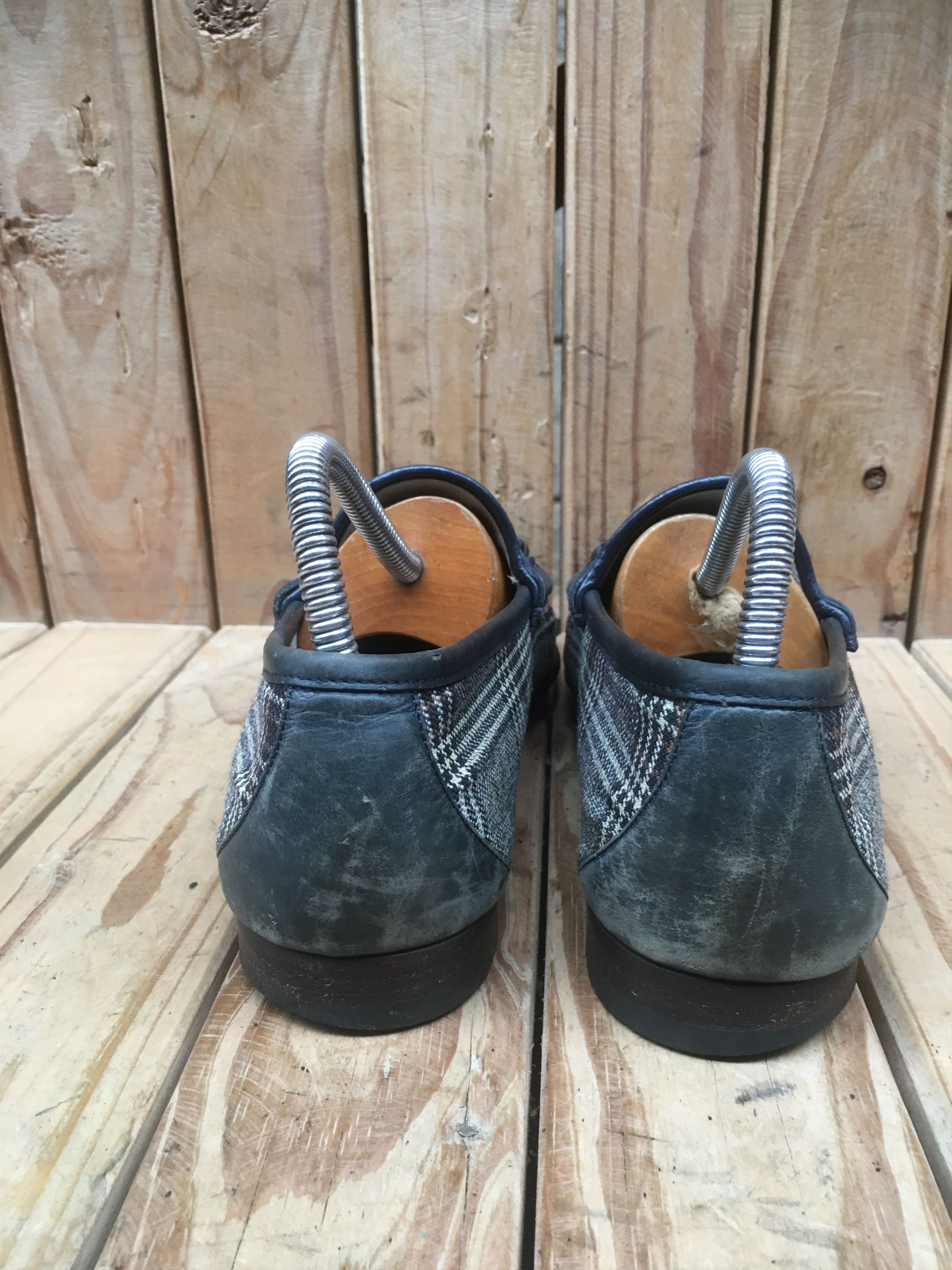 Gucci VTG 1953 Gucci blue checked denim loafers UK 6 Size US 6.5 / EU 39-40 - 9 Thumbnail