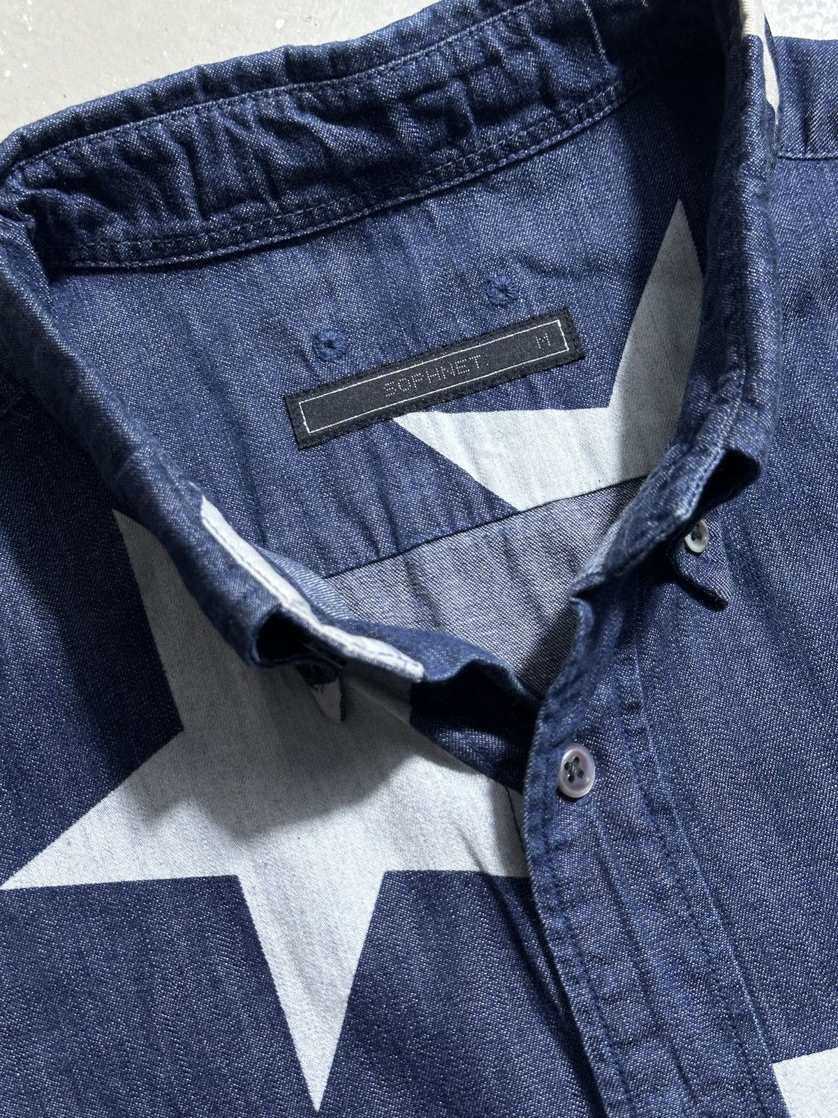 Sophnet. Sophnet. Star Denim Button Down Shirt Size US M / EU 48-50 / 2 - 5 Thumbnail