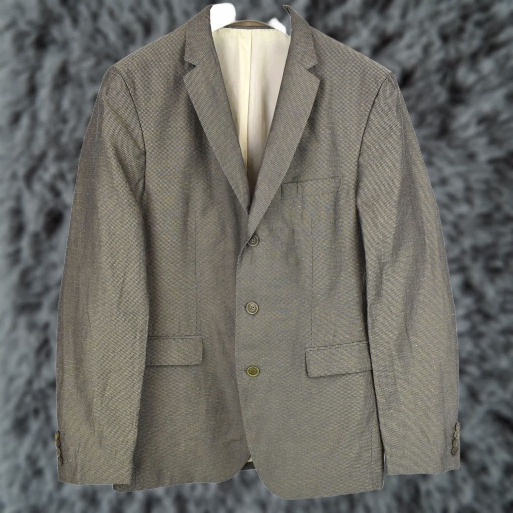 Hugo Boss HUGO BOSS Falcon Blazer Men US 38L Linen Blend Lined Single Breasted Notch Blazer Size 38R - 1 Thumbnail