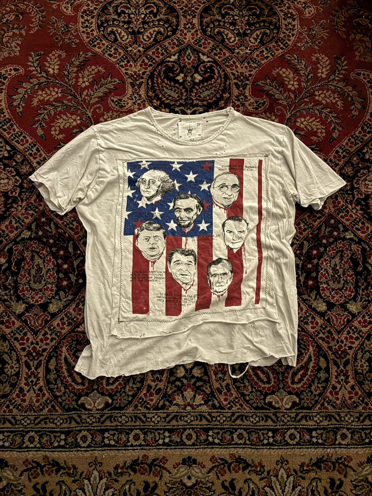 Band Tees × Japanese Brand × Vintage Vintage trashed distressed America graphic tee Size US M / EU 48-50 / 2 - 1 Thumbnail