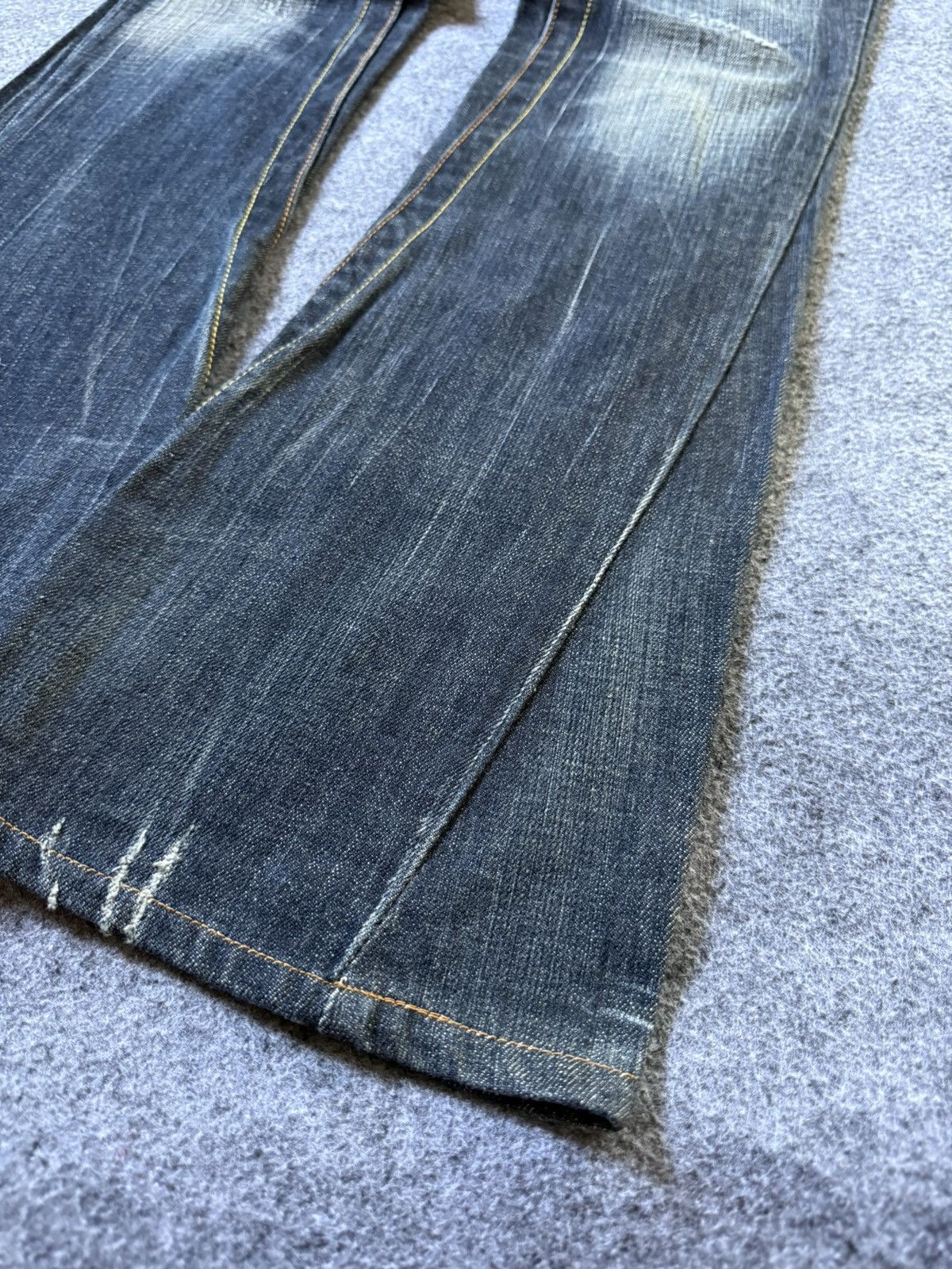 If Six Was Nine Press Japan Embroidered Tribal Paneled Spiral Flared Jeans Size US 27 - 9 Thumbnail
