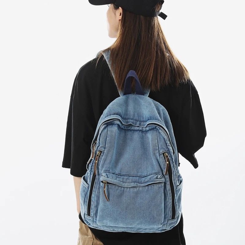 Japanese Brand Denim Backpack Size ONE SIZE - 1 Thumbnail