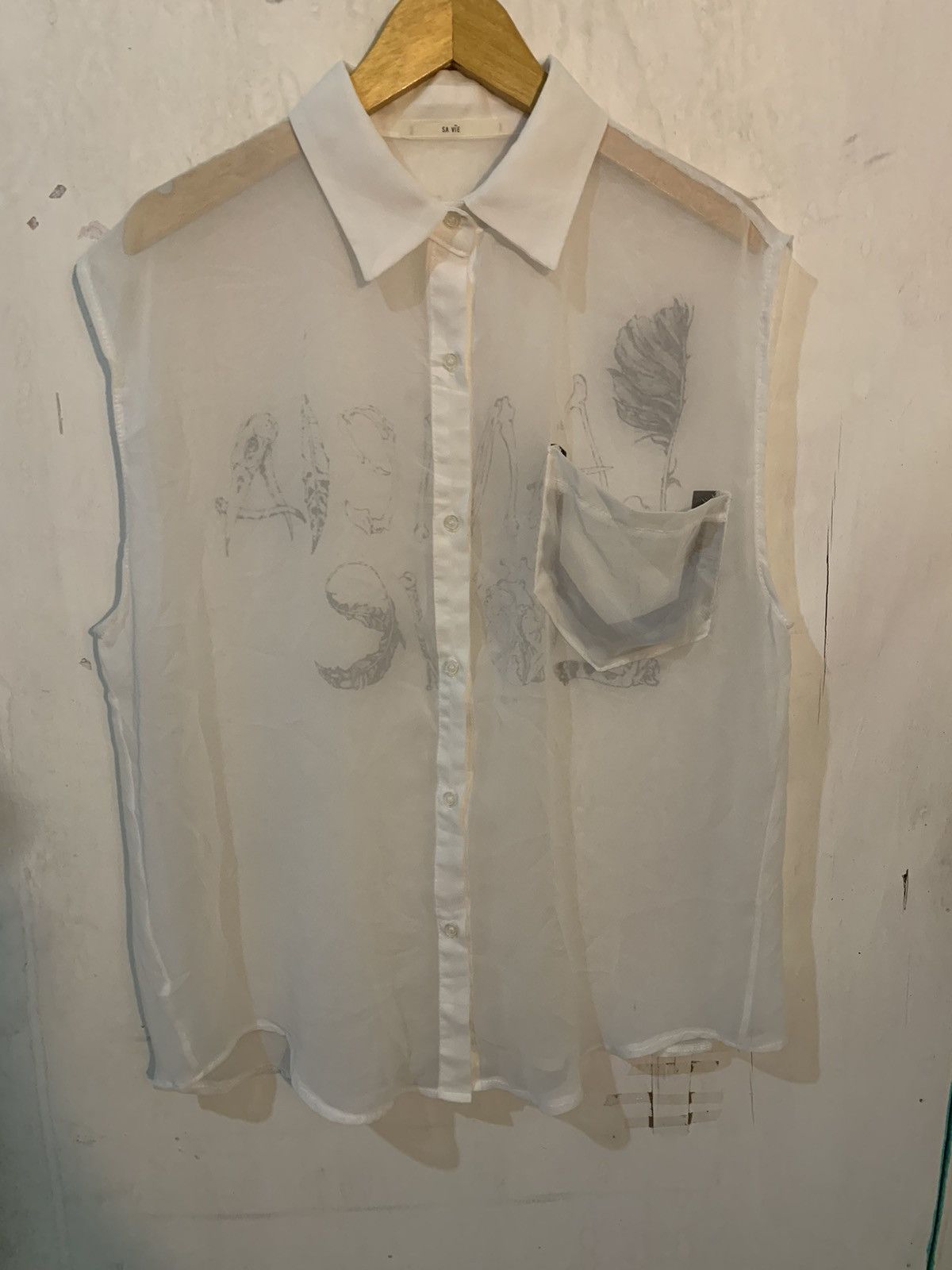 Issey Miyake Love Pamela Transparent Sleeveless Issey Miyake styel Size US XL / EU 56 / 4 - 3 Thumbnail