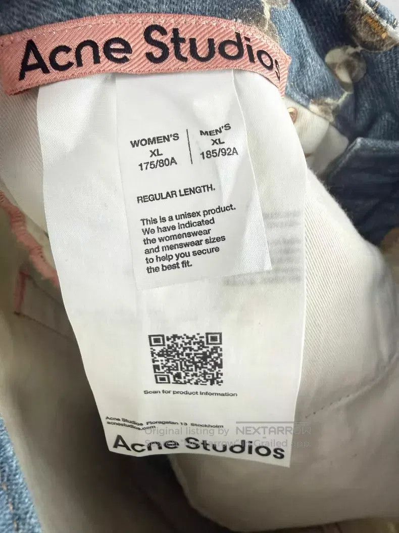 Acne Studios Acne Studios size XL Light Blue Bow Crystal Chain Denim Pan Size US 26 / EU 42 - 4 Thumbnail