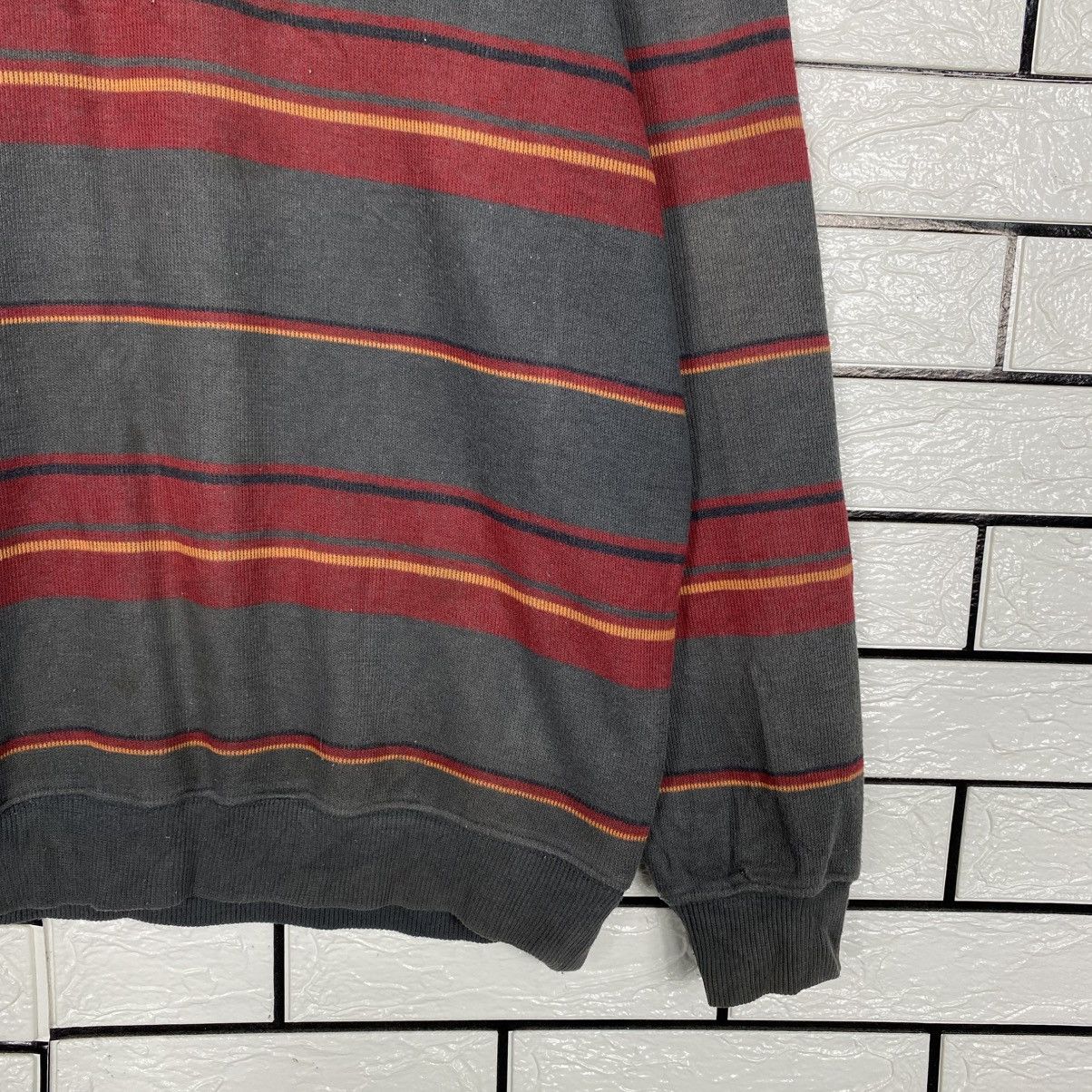 Issey Miyake 📌Vintage Anorak Sweatshirt Simple Life Striped Size US L / EU 52-54 / 3 - 6 Thumbnail