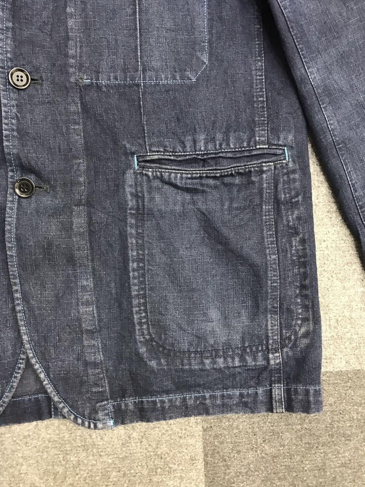 Indigo × Japanese Brand DISMISS Indigo Multipockets Light Cotton Jacket Size US L / EU 52-54 / 3 - 5 Thumbnail