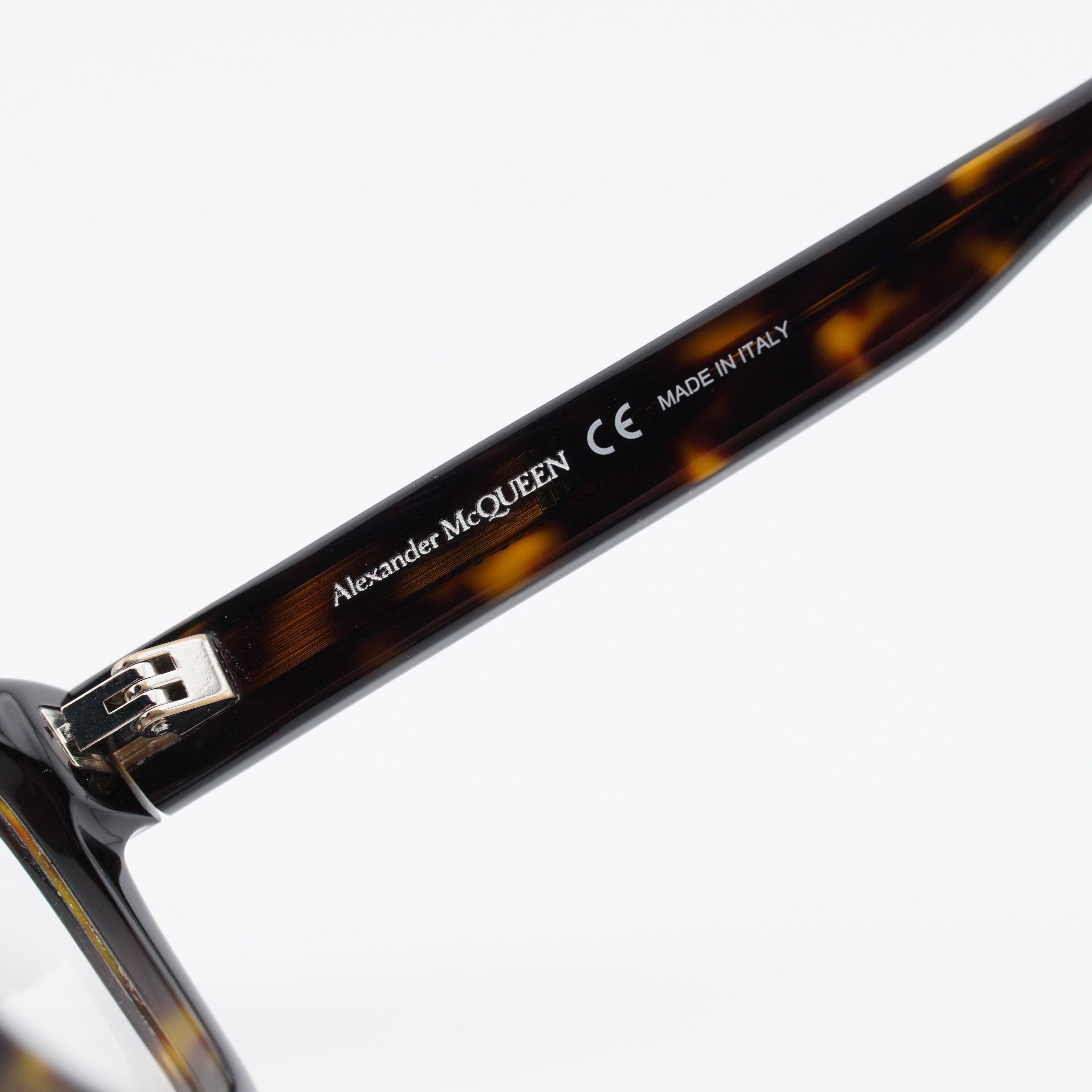 Alexander McQueen Alexander McQueen AM0307O 002 Eyeglasses Havana 55mm Square Size ONE SIZE - 9 Thumbnail