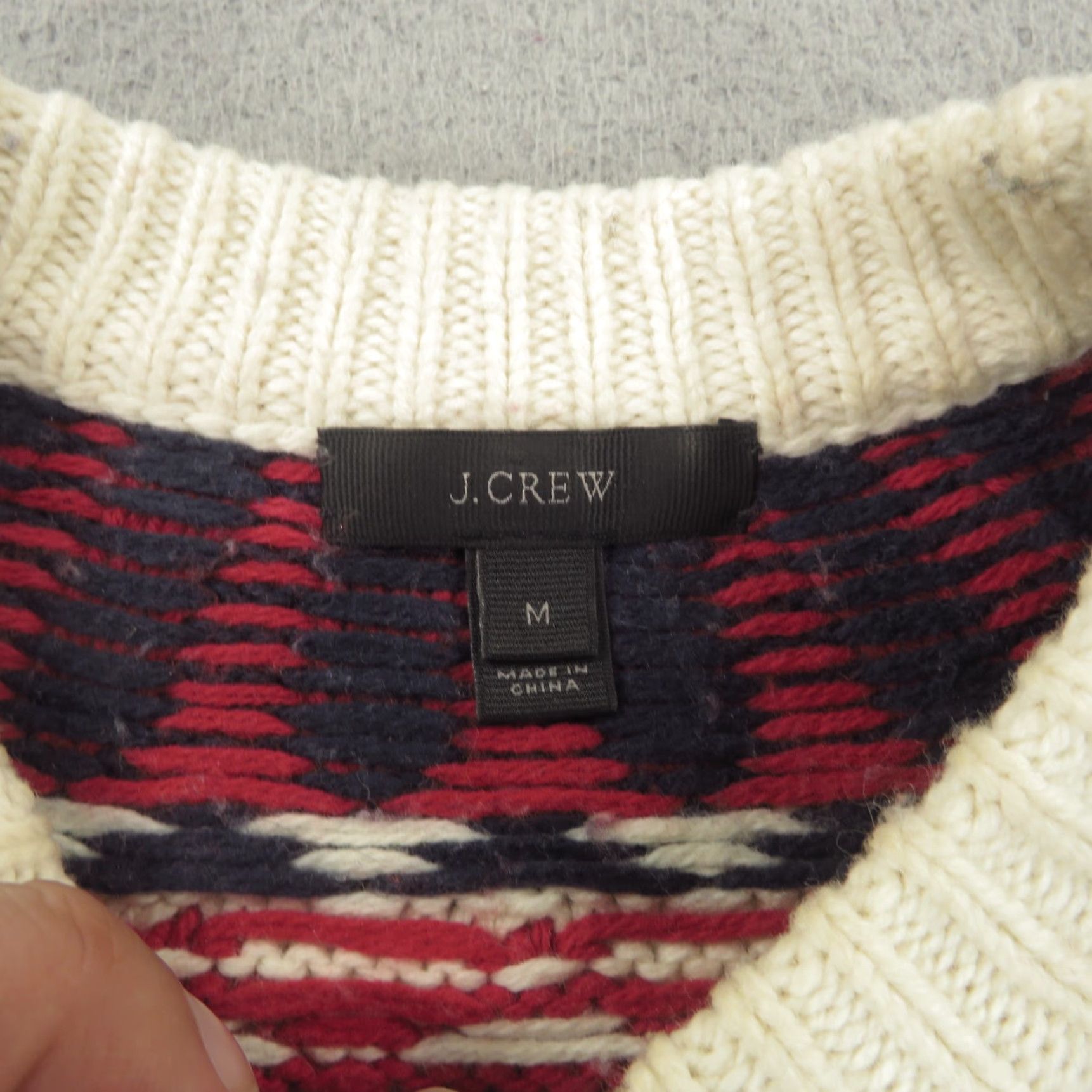 J.Crew VINTAGE J.CREW Sweater Mens Medium Cream Merino Cotton Blend Cableknit Fisherman Holidays Christmas Nautical 90s Man Clothing Mens Size US M / EU 48-50 / 2 - 5 Thumbnail