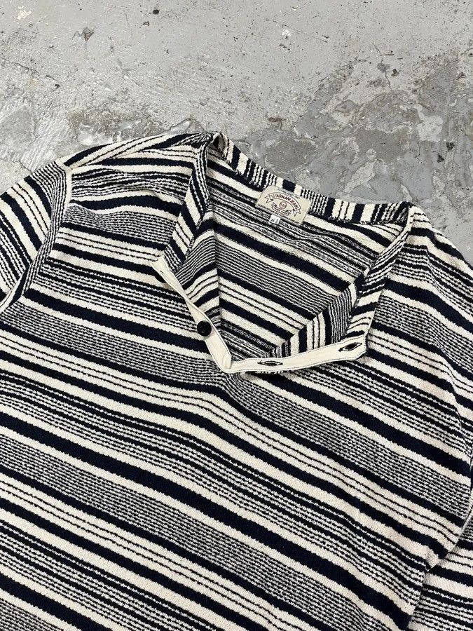 Armani 1990s Armani Navy & White Striped Shirt Size US XL / EU 56 / 4 - 5 Thumbnail
