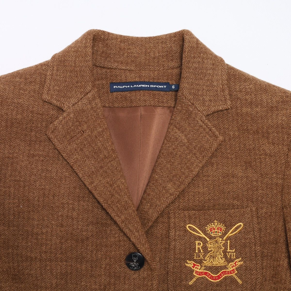 Ralph Lauren Sport Polo Ralph Lauren Sport Tweed Wool Blazer Jacket Brown Size M / US 6-8 / IT 42-44 - 8 Thumbnail