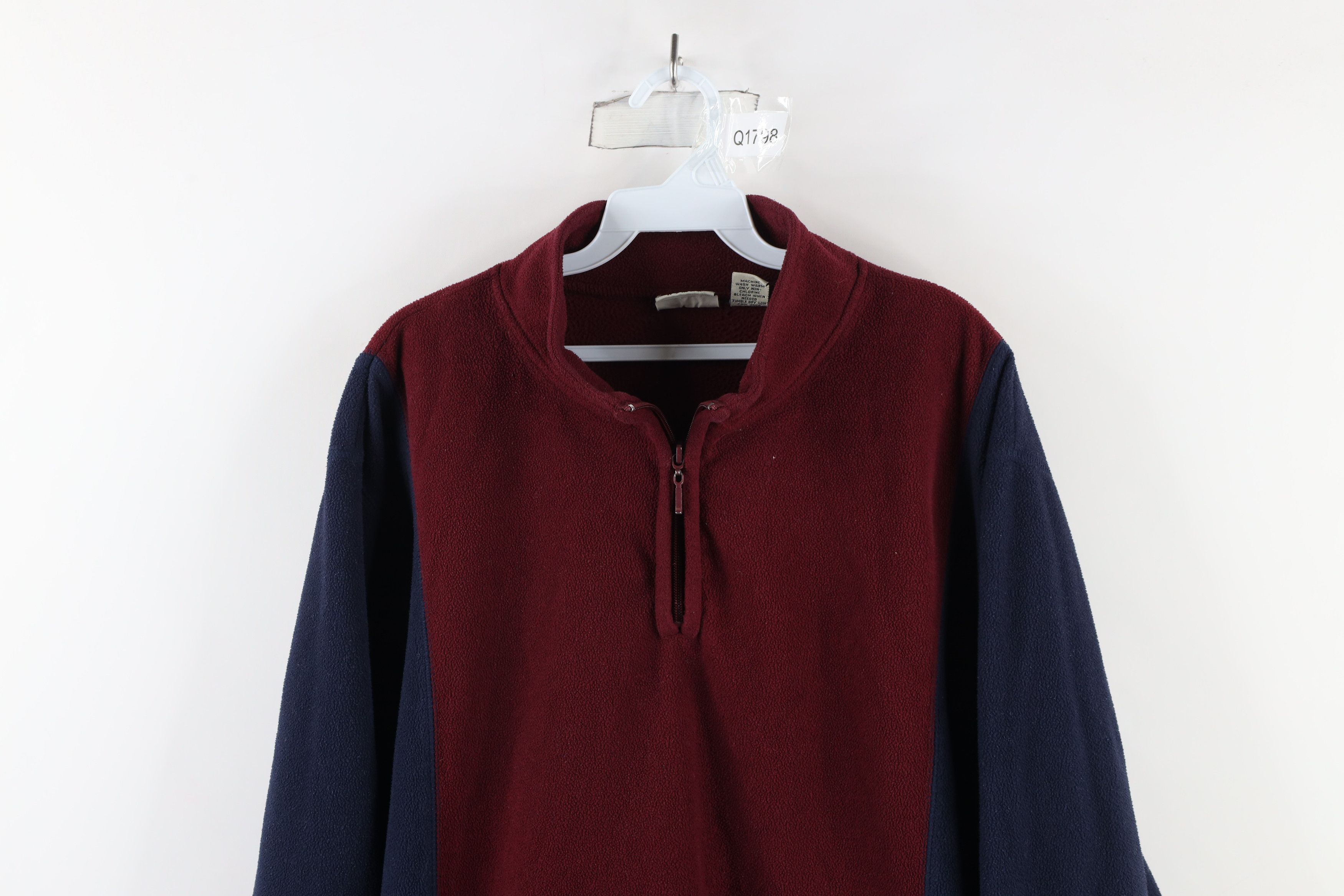 Vintage Vintage 90s Streetwear Half Zip Fleece Pullover Sweater Size 3XL / US 20-22 - 2 Thumbnail
