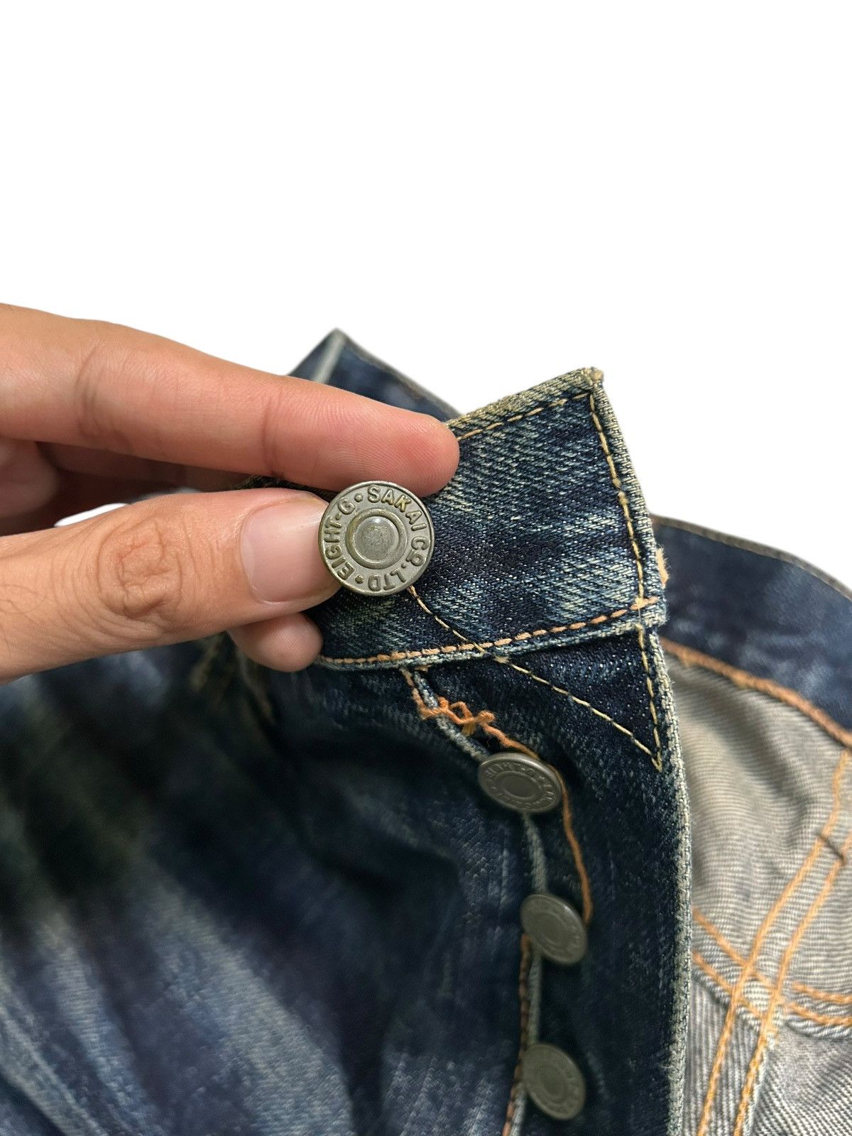Japanese Brand × Kapital × Vintage eight-G Selvedge Distressed Japanese Denim Jeans Size US 29 - 3 Thumbnail