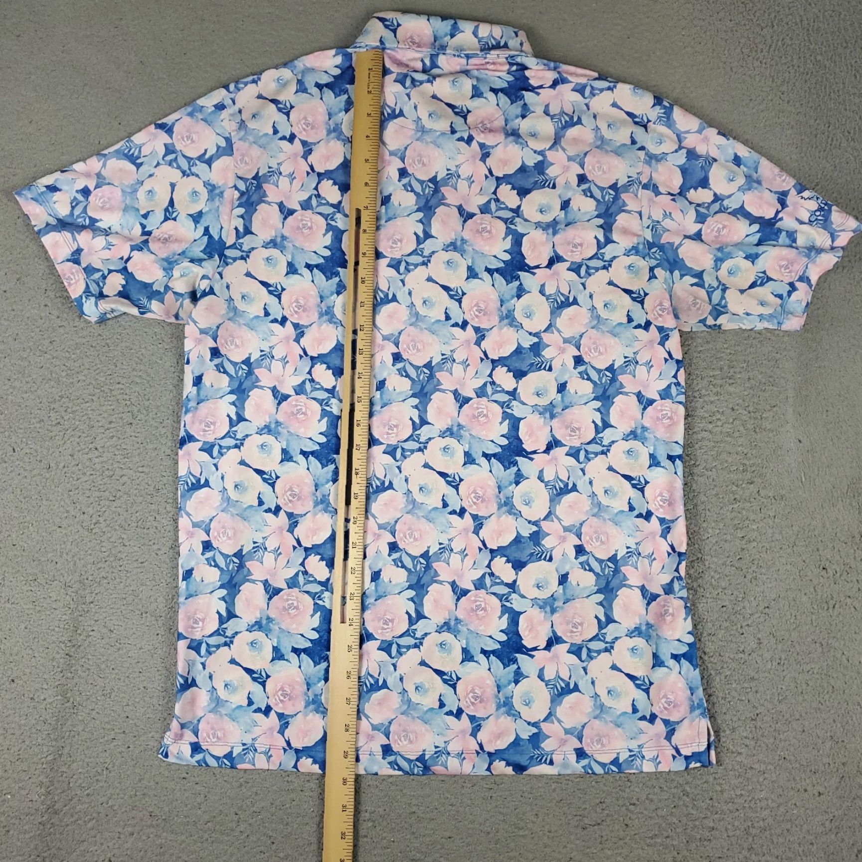 Vintage Bad Birdie Polo Shirt Mens L Pink Gray Floral Golf Short Sleeve Polo Shirts Casual Workwear Size US L / EU 52-54 / 3 - 6 Thumbnail