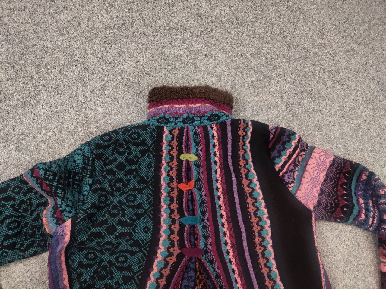 Dale Of Norway Ivko Design Knit handwritten Jacquard Zip Jacket Pleated Size XL / US 12-14 / IT 48-50 - 12 Thumbnail