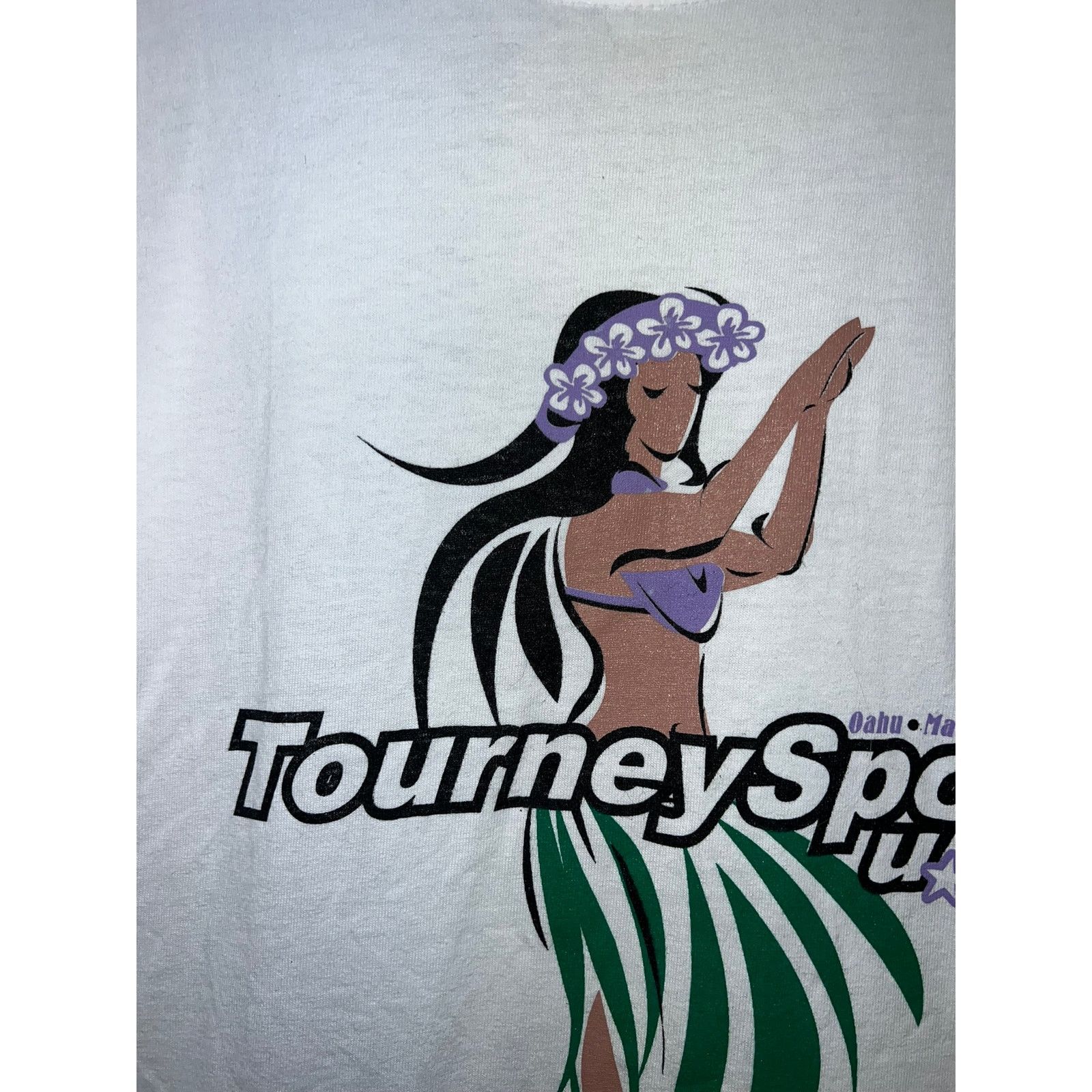 Gildan Vintage Hulu Girl Shirt Tourney Sport USA Oahu Maui Hawaii L Size US L / EU 52-54 / 3 - 3 Thumbnail