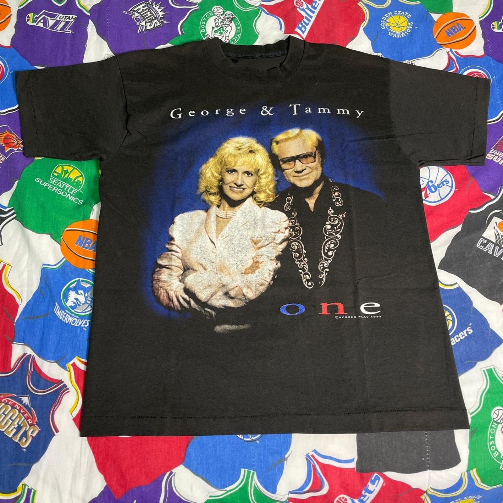 Vintage Vintage 1995 George Jones Tammy Wynette Tour One Country Tee Size US L / EU 52-54 / 3 - 1 Thumbnail