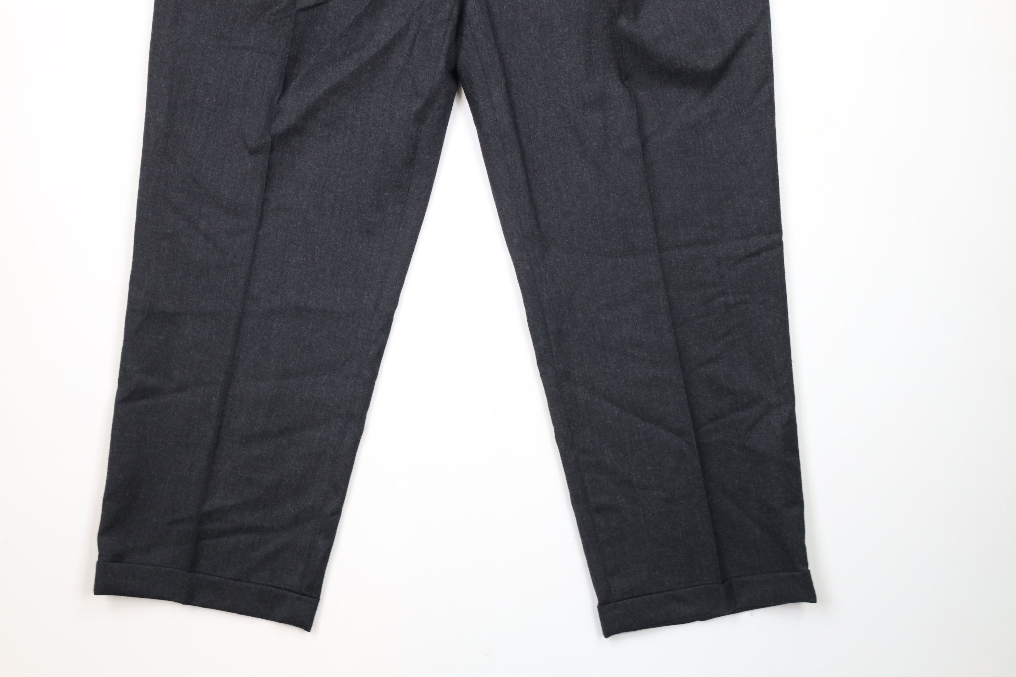 Lands' End × Vintage Vintage 90s Lands End Wide Leg Chino Pants Charcoal Gray USA Size US 38 / EU 54 - 4 Thumbnail
