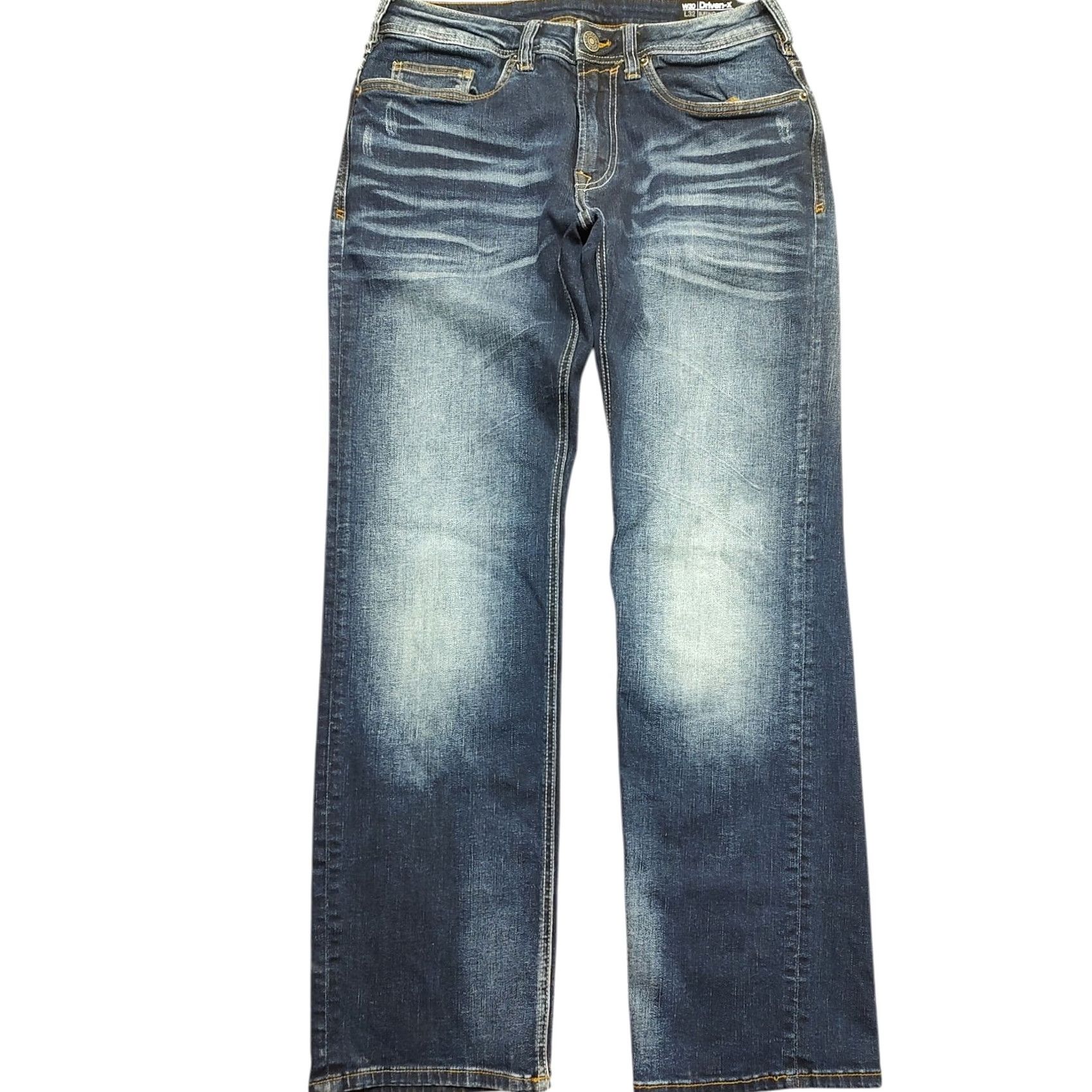 Buffalo David Bitton VINTAGE Buffalo David Bitton Driven-X Basic Straight Stretch Denim Jeans Mens Tag 30x32 Size US 30 / EU 46 - 2 Thumbnail