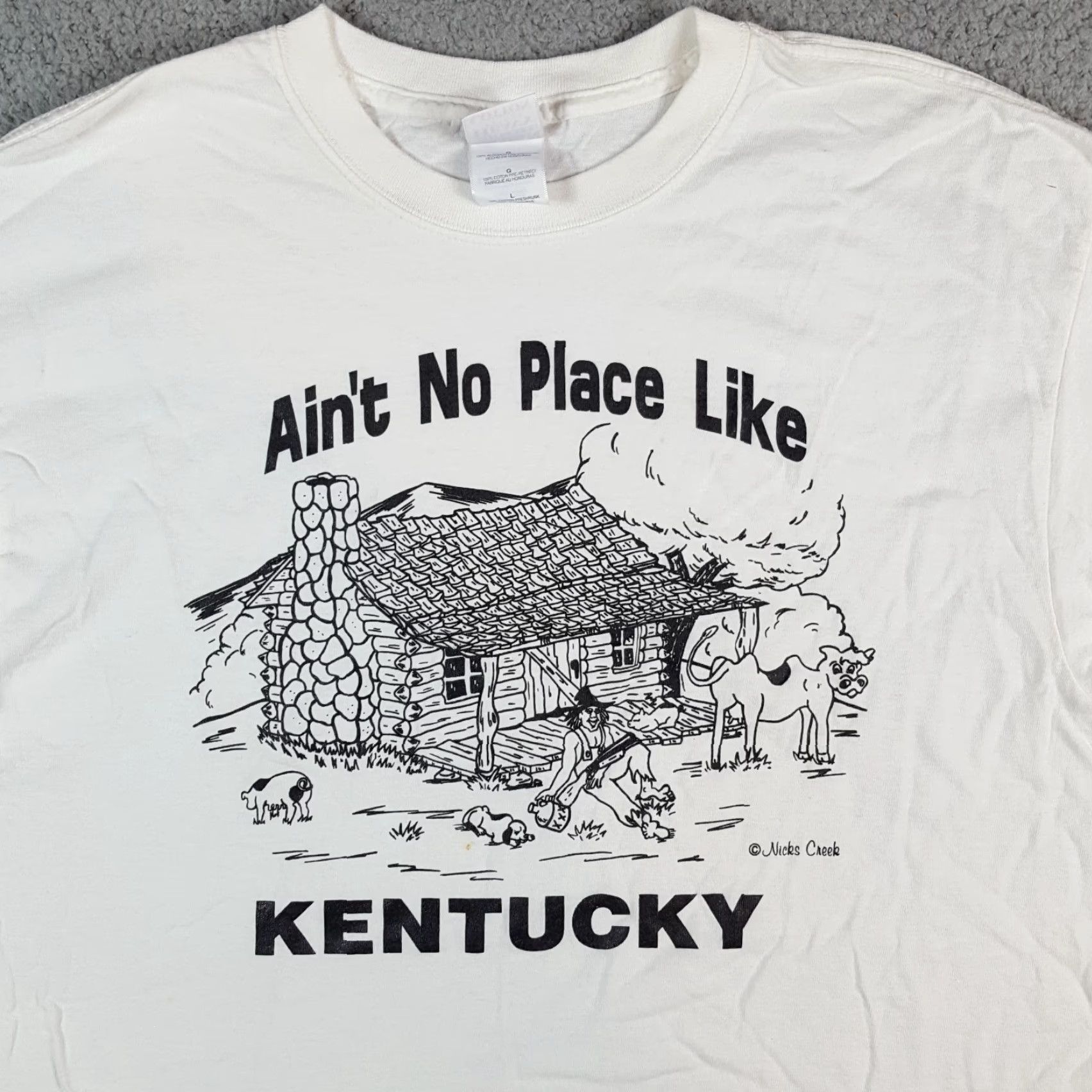 Gildan VINTAGE Kentucky Hillbilly Redneck Cartoon Men's L T-Shirt Size US L / EU 52-54 / 3 - 2 Thumbnail