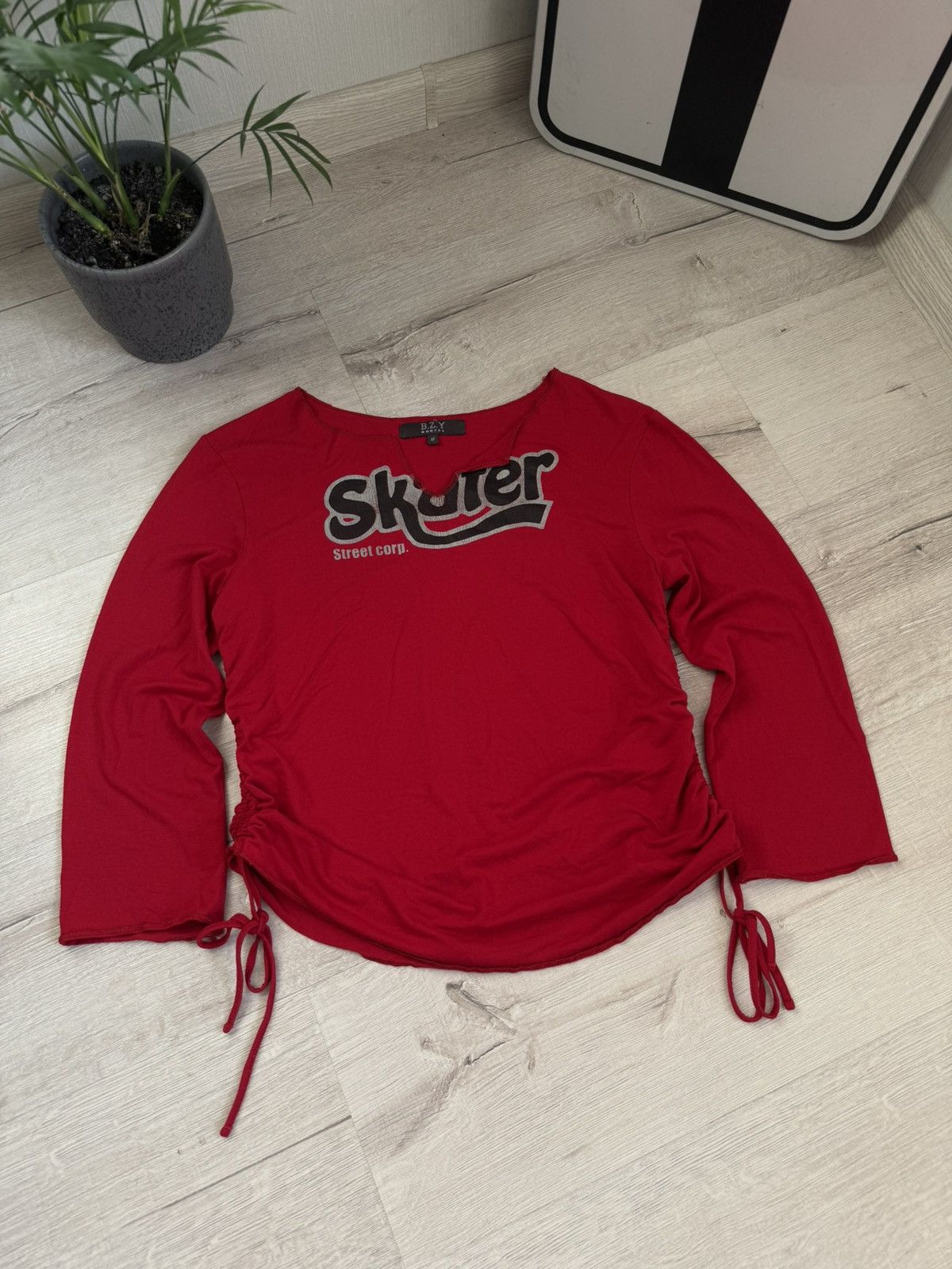 If Six Was Nine Archive Y2k 2000s Sexy Longsleeve Skater Street Corp Boozy Size M / US 6-8 / IT 42-44 - 3 Thumbnail