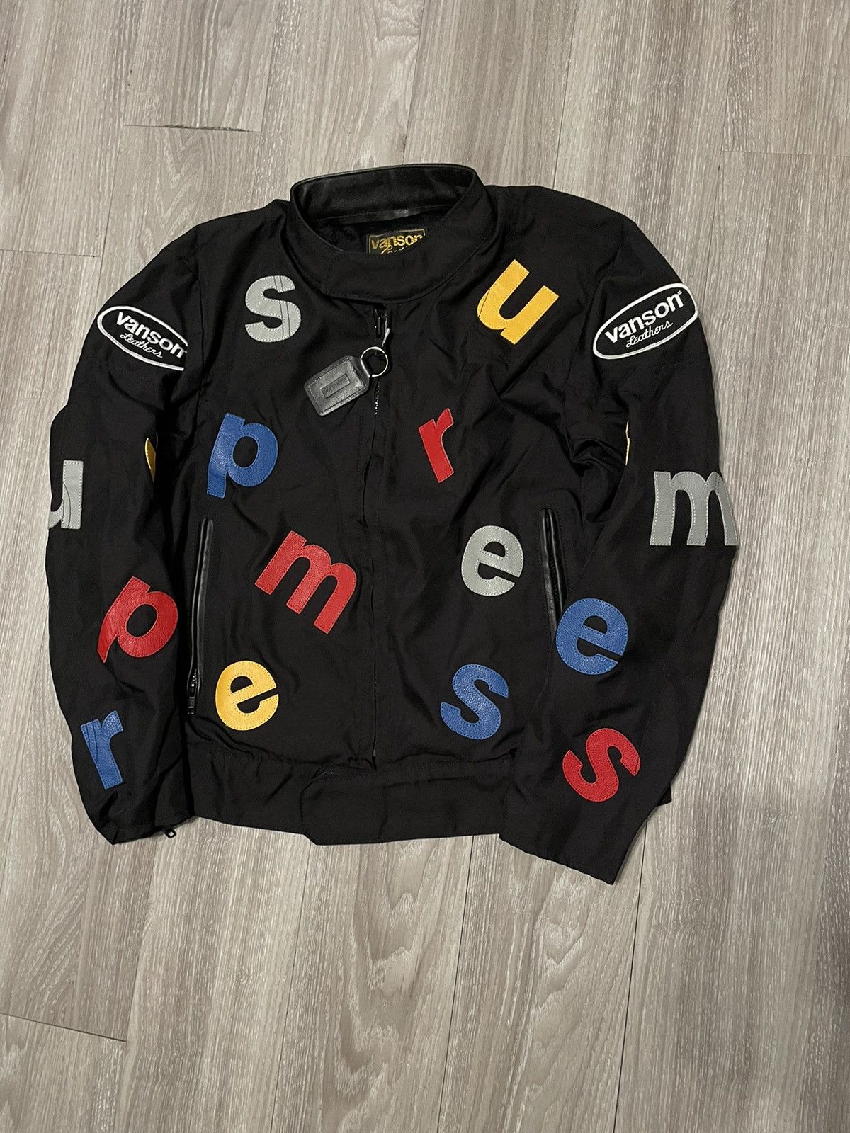 Supreme Supreme leather letters jacket | Grailed