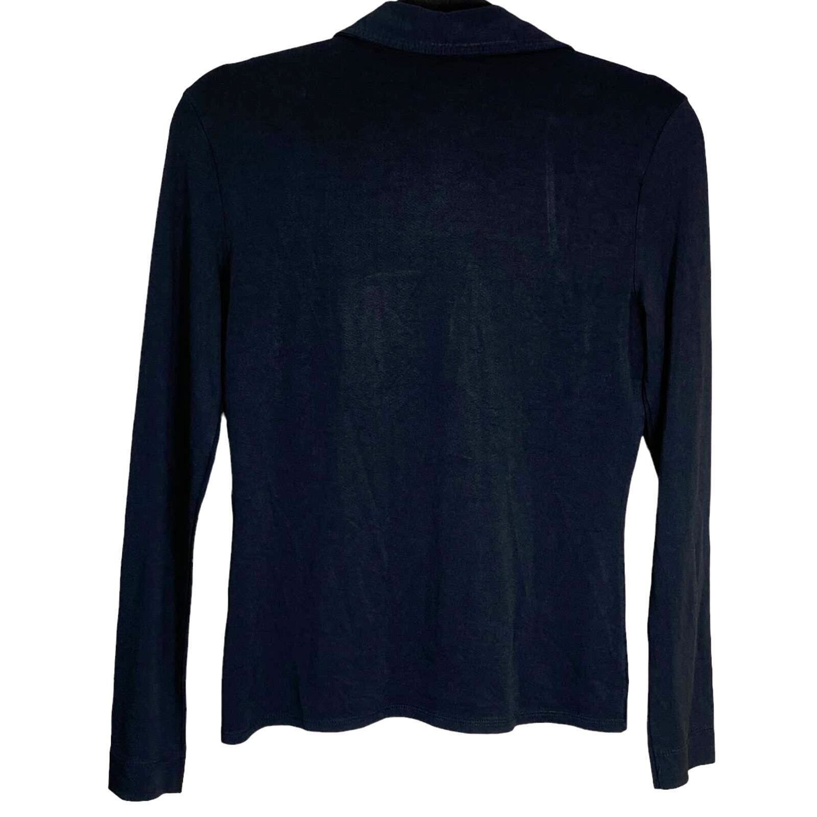 J.Crew J. Crew Women's Black Long Sleeve Button-Up Dress Blouse Siz Size S / US 4 / IT 40 - 2 Thumbnail