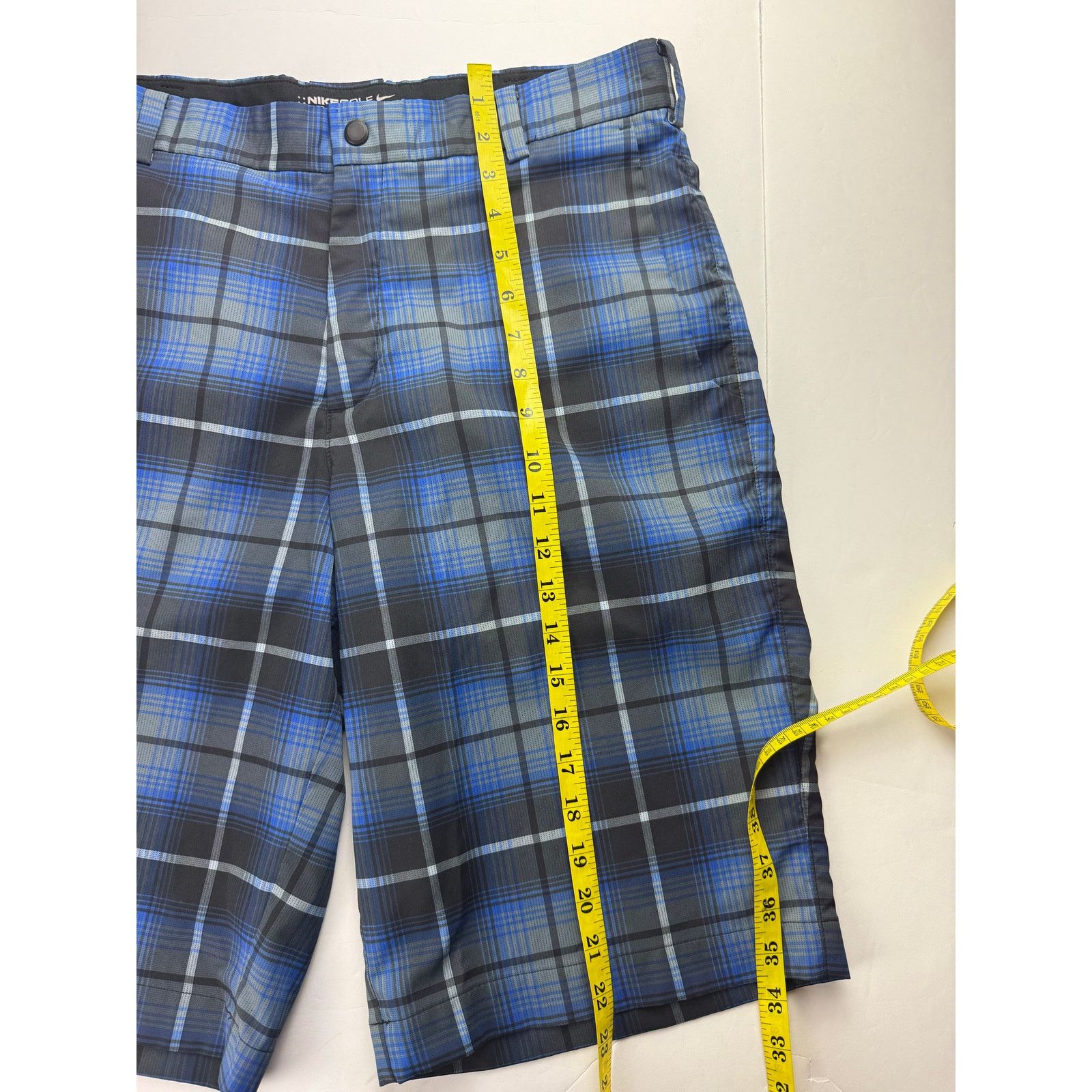 Nike Nike Golf DRI-FIT Men's Blue Plaid Shorts - Size 32/M Size US 32 / EU 48 - 3 Thumbnail