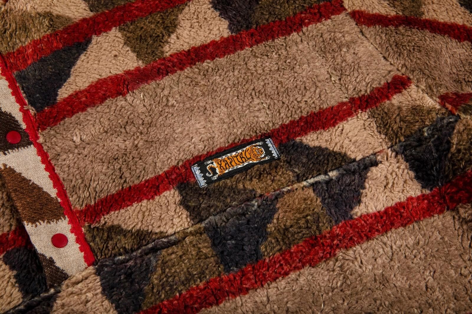 Kapital Kapital Pueblo Stripe Fleece Pullover Brown Size 4 Size US XL / EU 56 / 4 - 3 Thumbnail