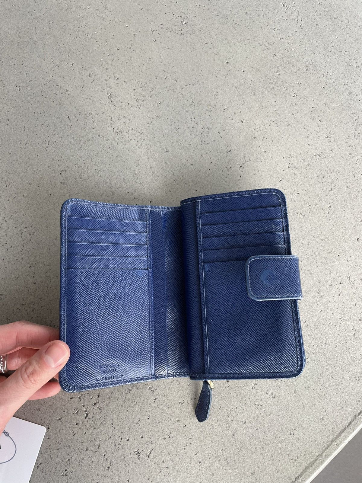 Prada Prada Saffiano Leather Bifold Wallet Size ONE SIZE - 9 Thumbnail
