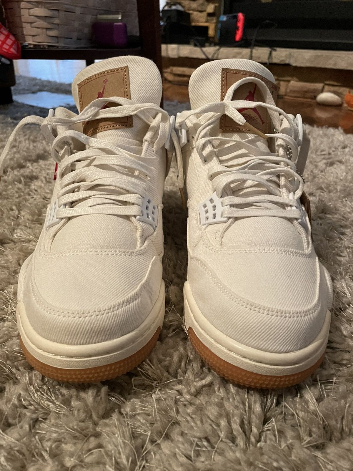 Jordan Brand × Levi's Jordan 4 White Levi Blank Tag sz 9 Size US 9 / EU 42 - 9 Thumbnail