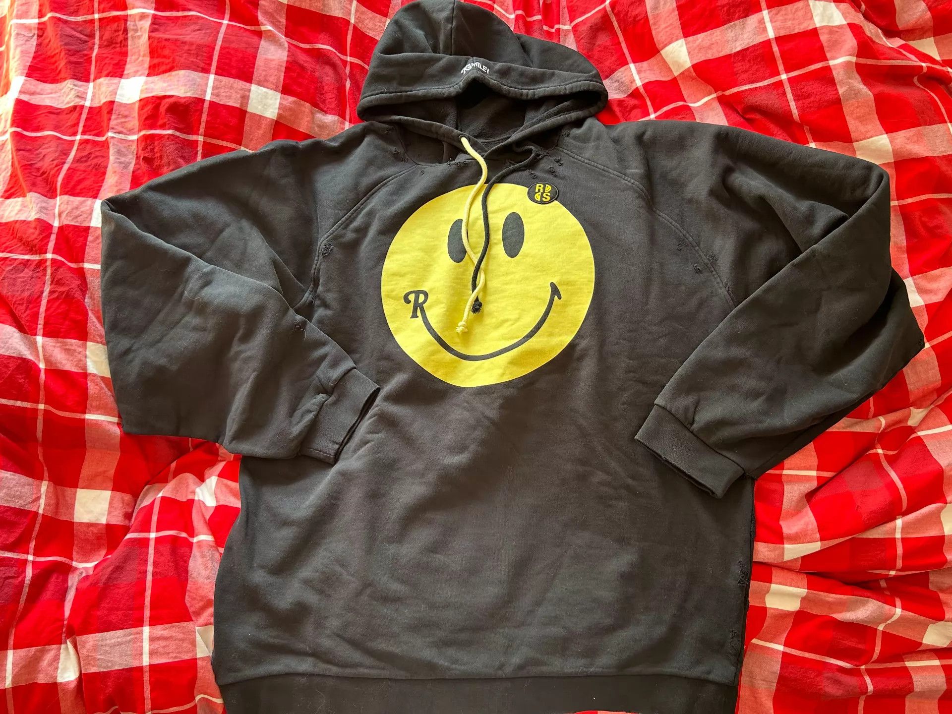 Raf Simons RAF SIMONS x SMILEY 2022 Hoodie Yellow & Black L | Grailed