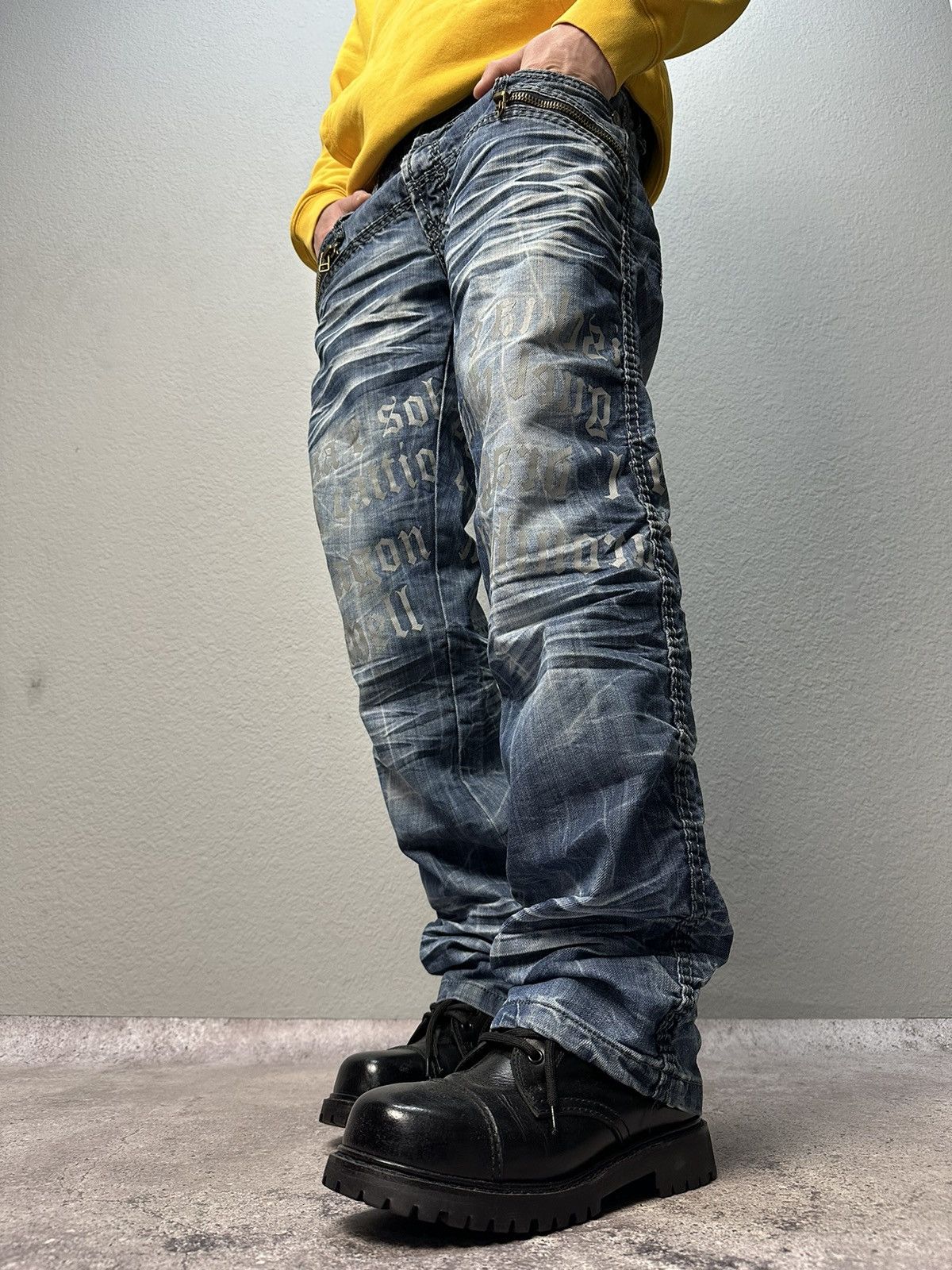 Japanese Brand × Vintage Vintage Y2K Junya Watanabe Style Archive Jeans Distressed Size US 34 / EU 50 - 8 Thumbnail