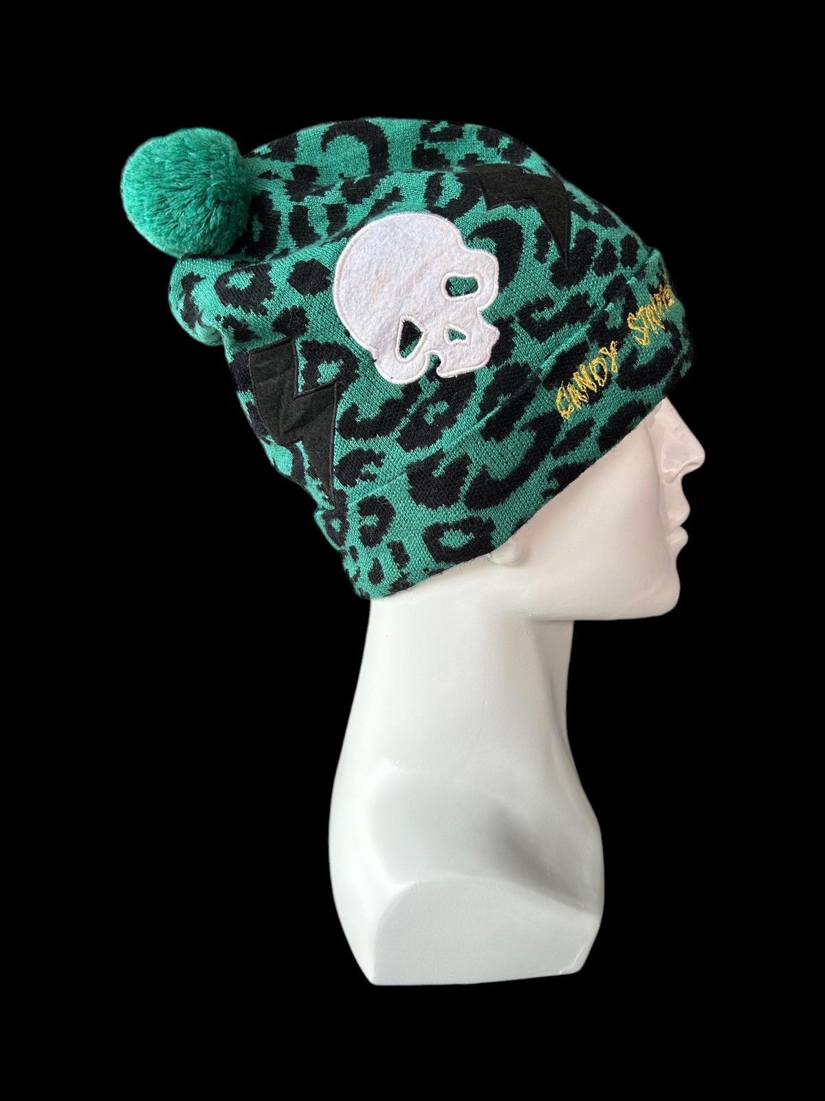 Japanese Brand × Kapital × Vintage Skull Leopard Vtg Candy Stripper Japanese Brand Rare Beanie🎌 Size ONE SIZE - 5 Thumbnail