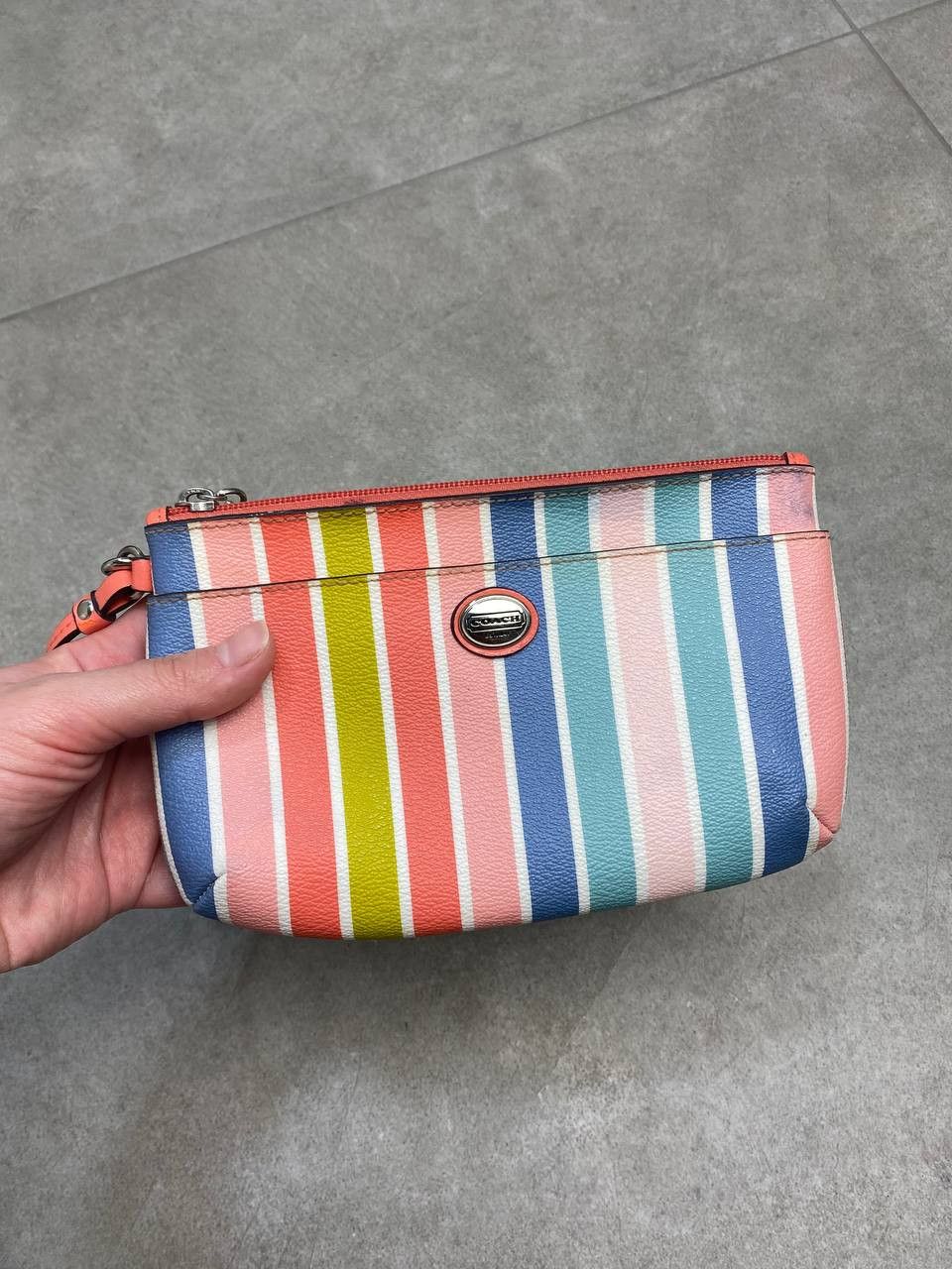 Coach Coach F51319 Peyton Multistripe Wristlet Clutch Bag Size ONE SIZE - 5 Thumbnail