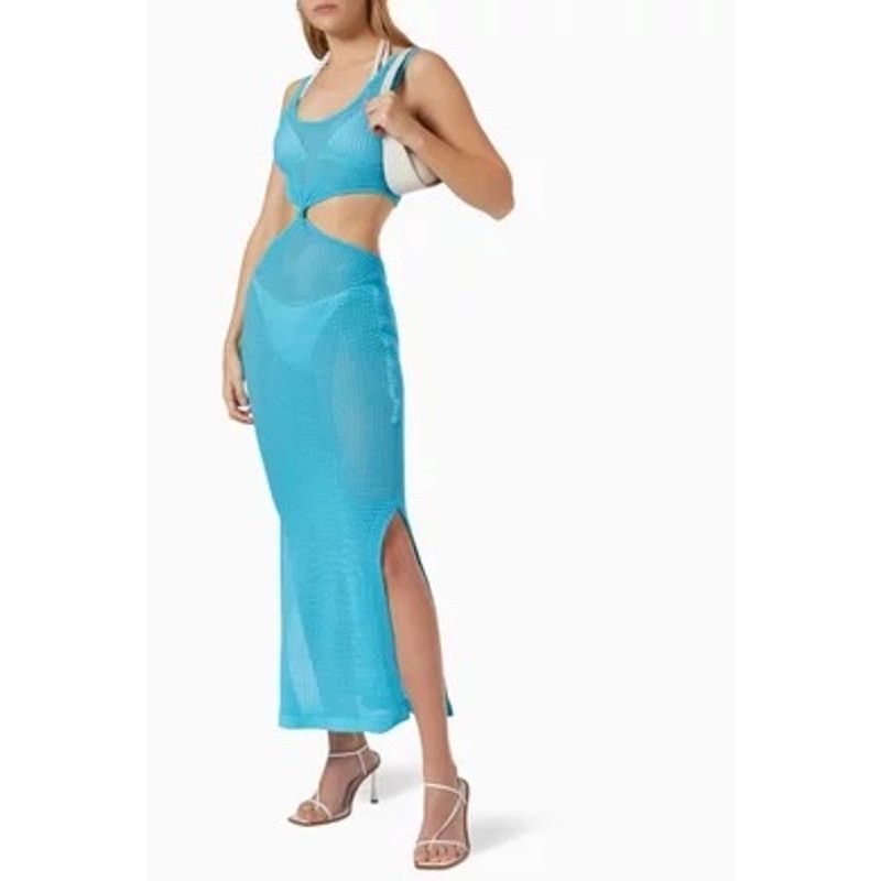 Solid & Striped Solid & Striped The Bailey Dress Cerulean Blue swim size XL Size XL / US 12-14 / IT 48-50 - 3 Thumbnail