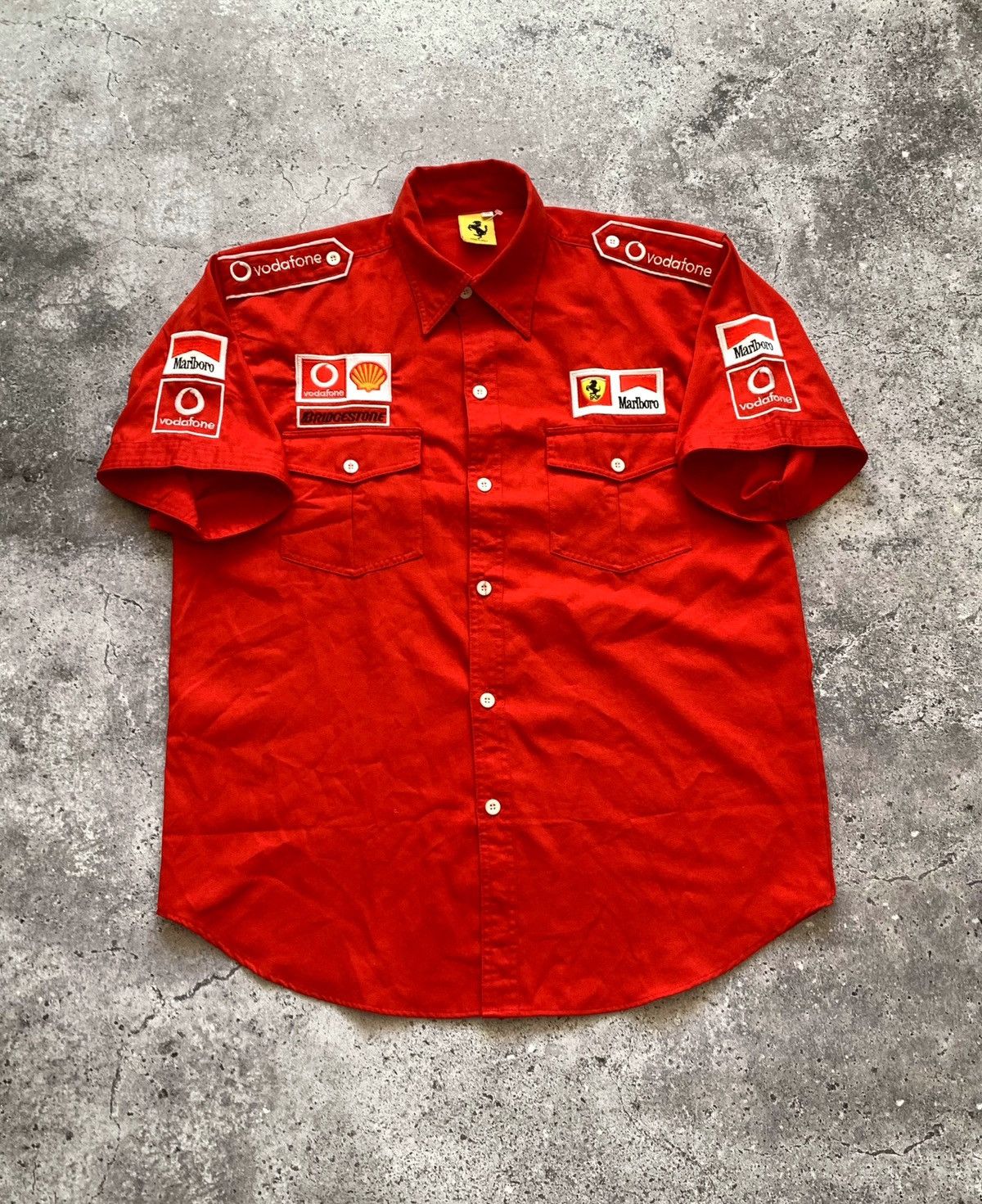 Ferrari 🔥VINTAGE 90s FERRARI F1 RACING TEAM MARLBORO SHIRT BUTTOP UP Size US XXL / EU 58 / 5 - 1 Thumbnail