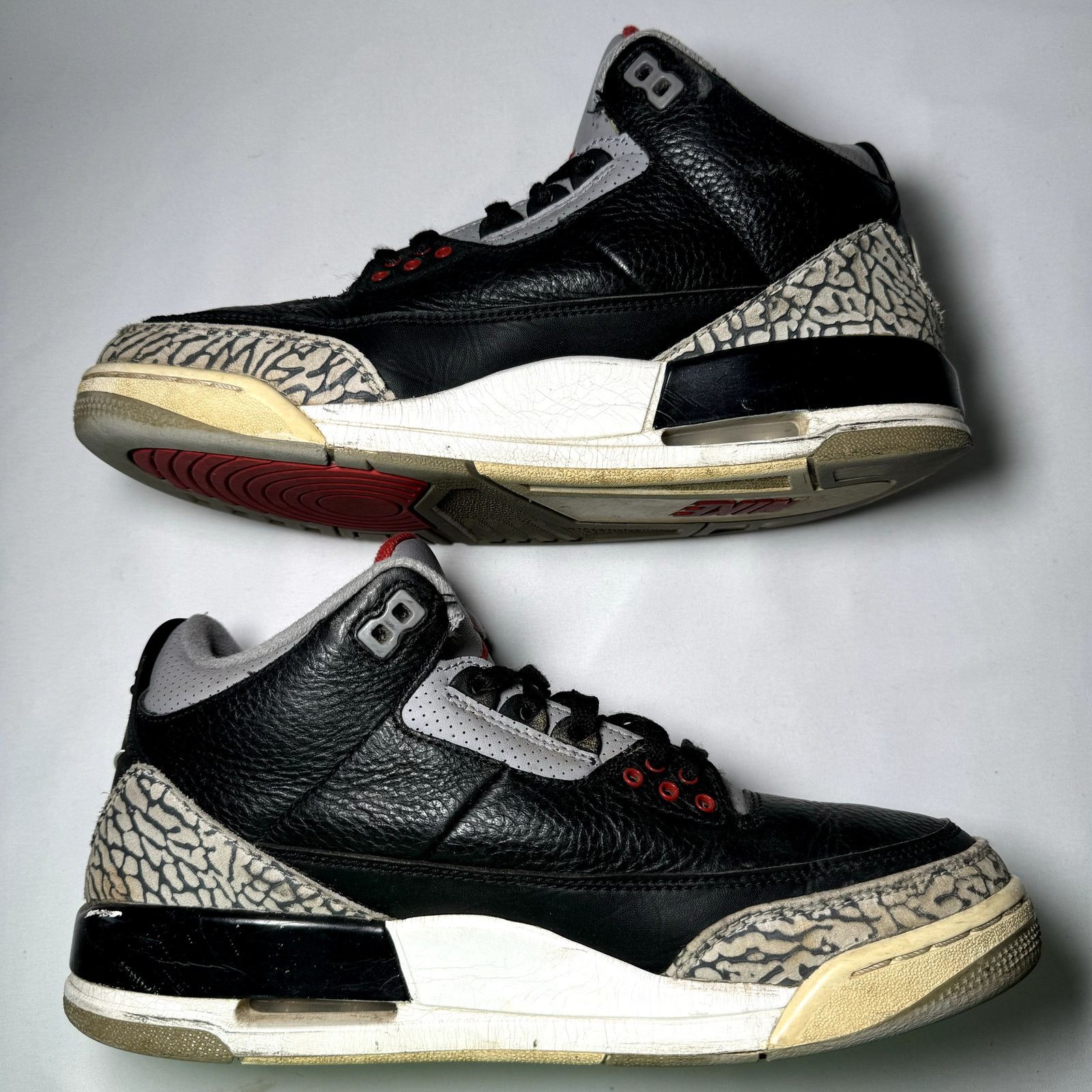 Jordan Brand × Nike Size 8 - Nike Air Jordan 3 Retro OG Black Cement Shoes Size US 8 / EU 41 - 3 Thumbnail