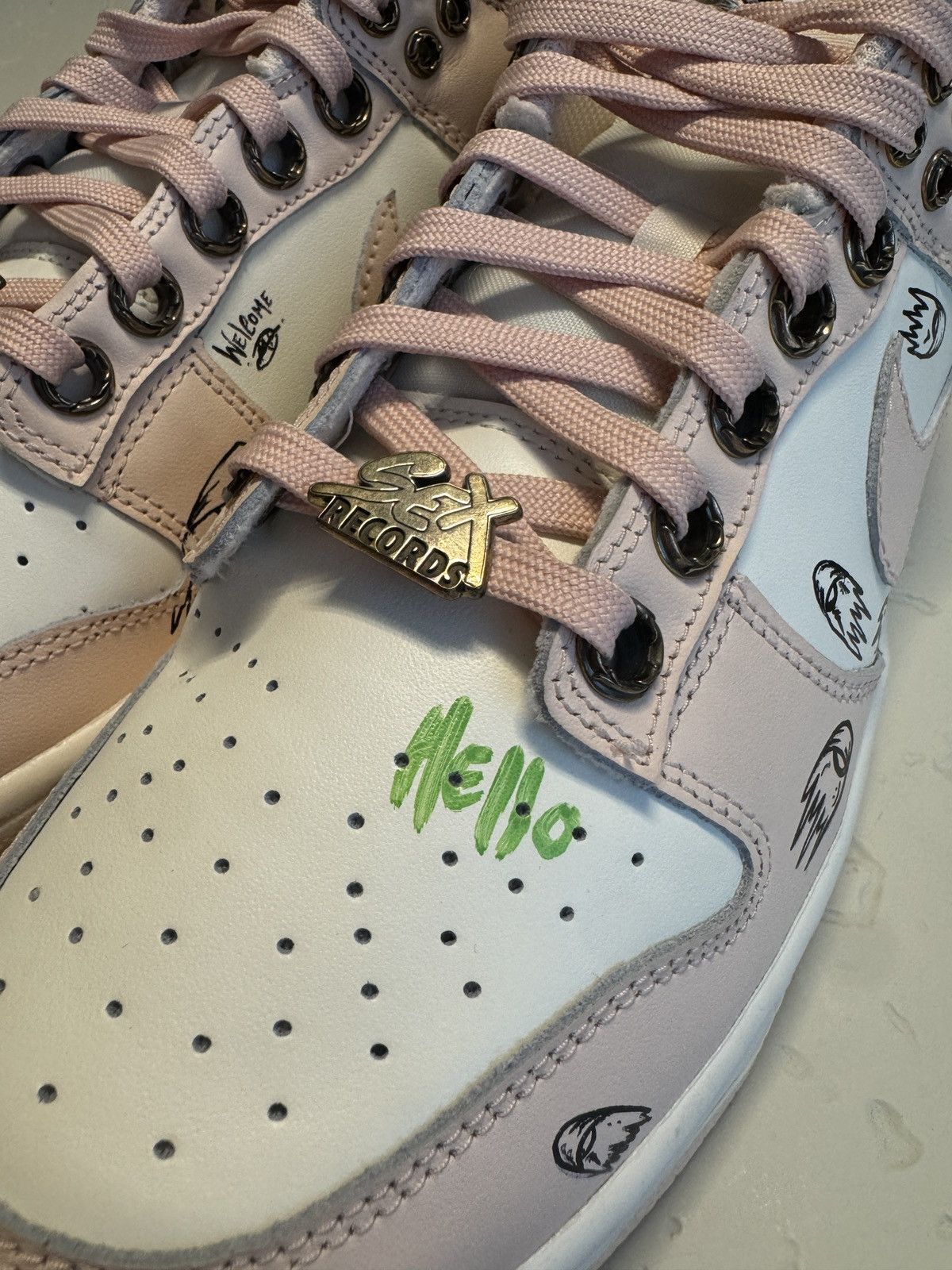 Chrome Hearts Matty Boy Hand Painted Chrome Hearts Nike Dunk Low Size US 10 / EU 43 - 8 Thumbnail