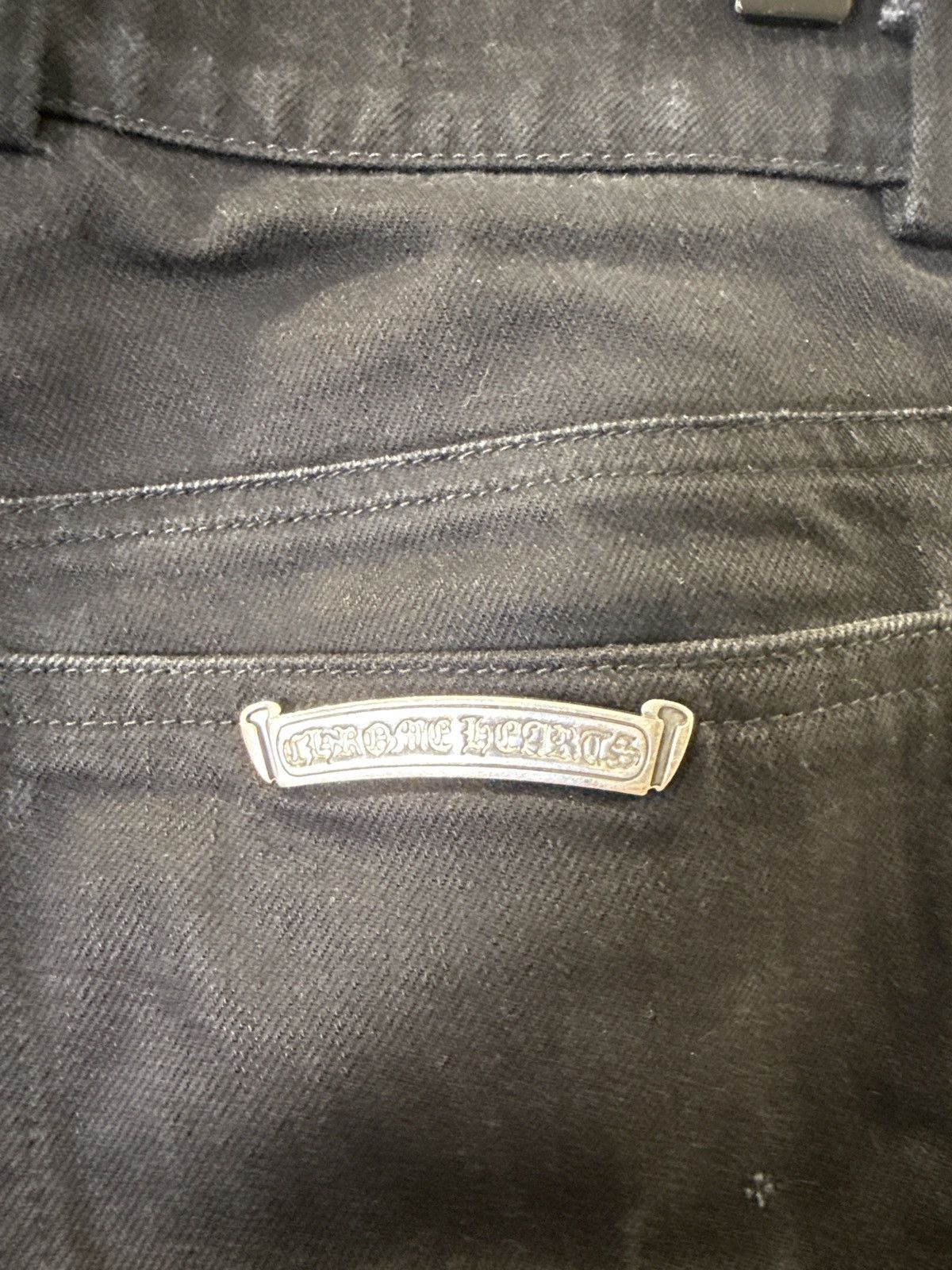 Chrome Hearts Chrome Hearts Black Denim Jeans Fleur Knee Panels Size US 30 / EU 46 - 4 Thumbnail