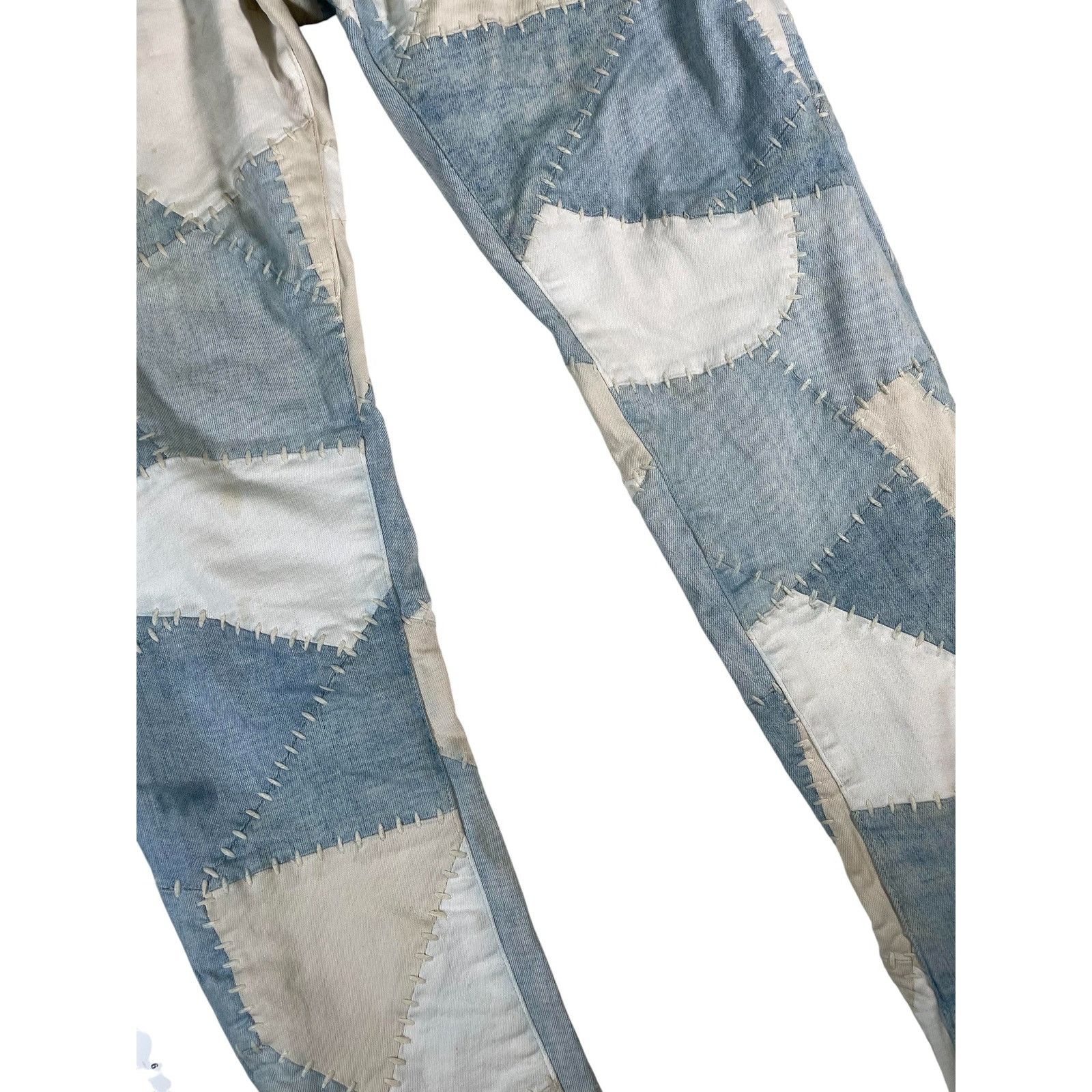 Amiri Amiri Light Wash Patchwork Jeans Size US 36 / EU 52 - 2 Thumbnail