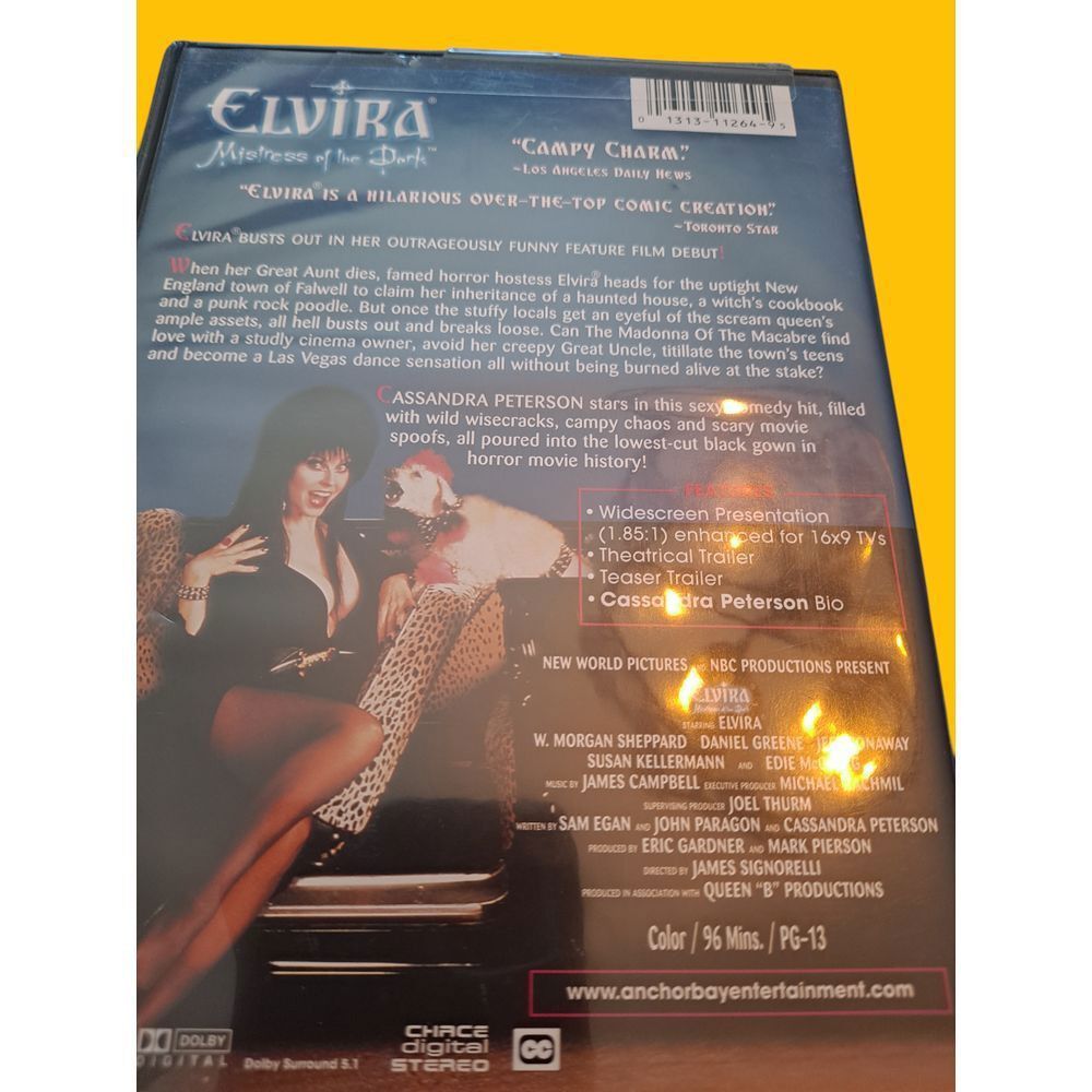 Other Elvira Mistress of the Dark DVD Movie Comedy Horror Classic Size ONE SIZE - 3 Thumbnail