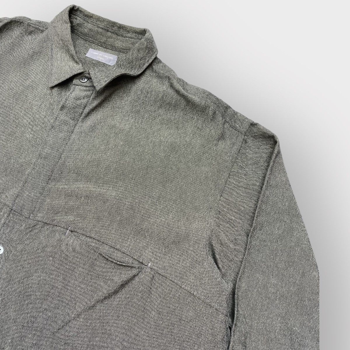 image of Comme Des Garcons x Comme Des Garcons Homme Vintage 90’S Cdg Homme Wool/rayon Oversize Shirt in Gre