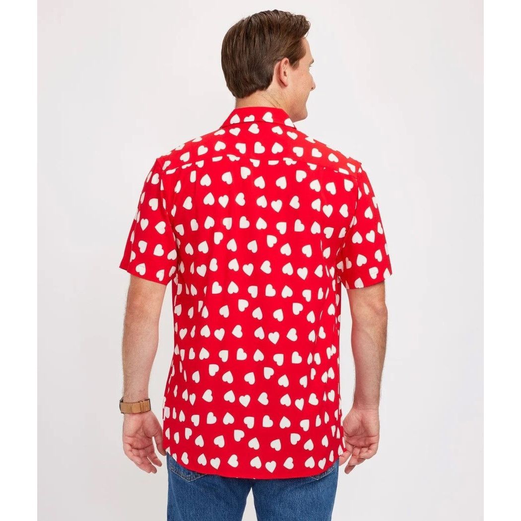 The Unbranded Brand Tipsyelves Men’s Heartbeat Button Down Shirt Size Large Size US L / EU 52-54 / 3 - 2 Thumbnail