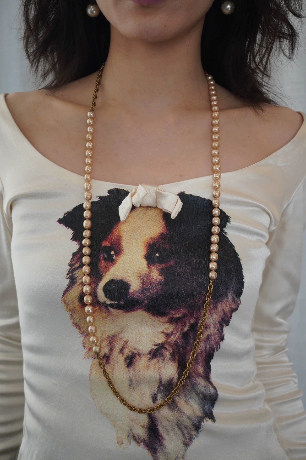 Chanel Chanel 1980s Double Pearl Long Necklace Size ONE SIZE - 3 Thumbnail